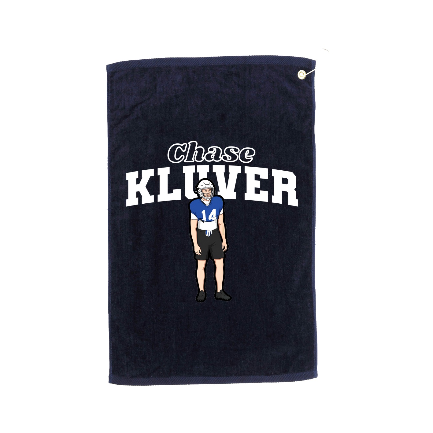 Golf Towel — Name Arch in Navy