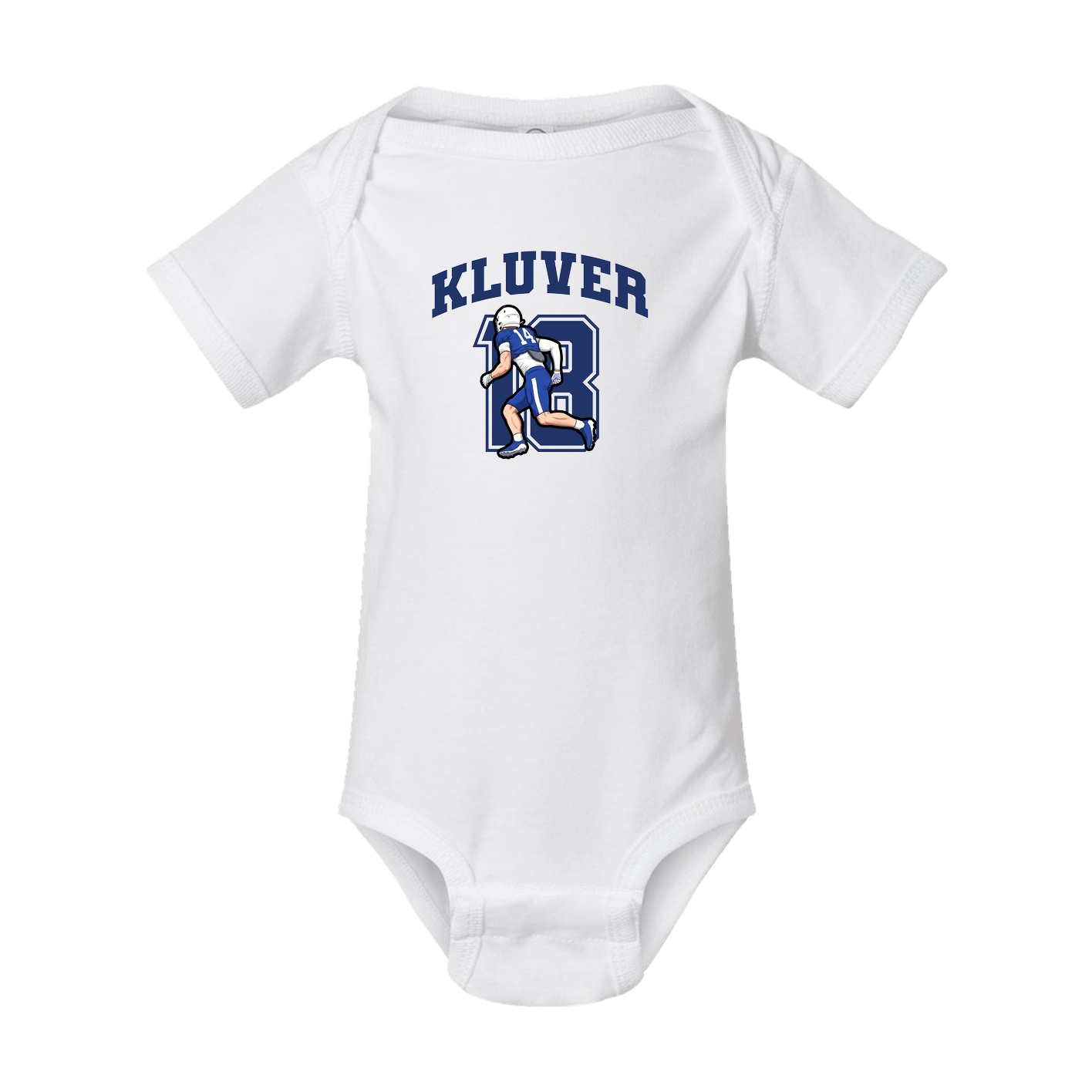 Baby Onesie — Number in White