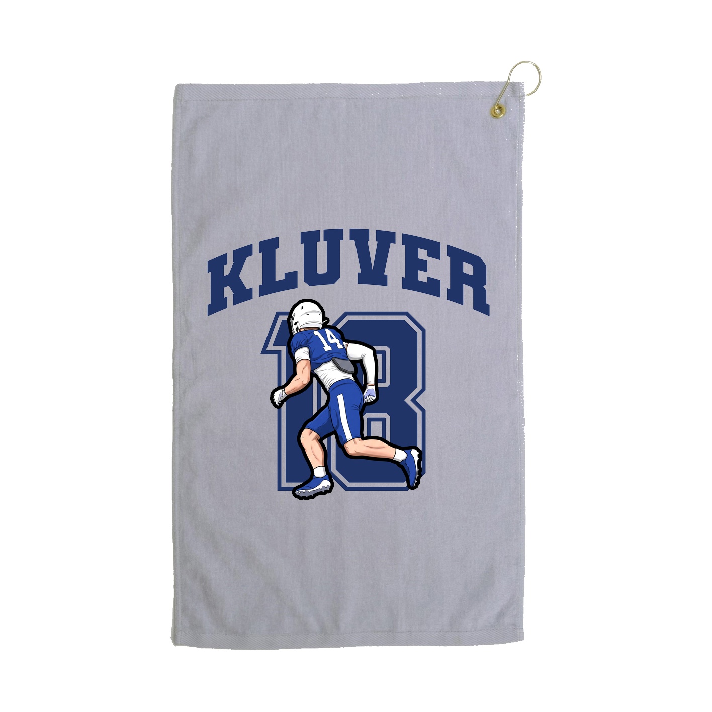 Golf Towel — Number in Grey