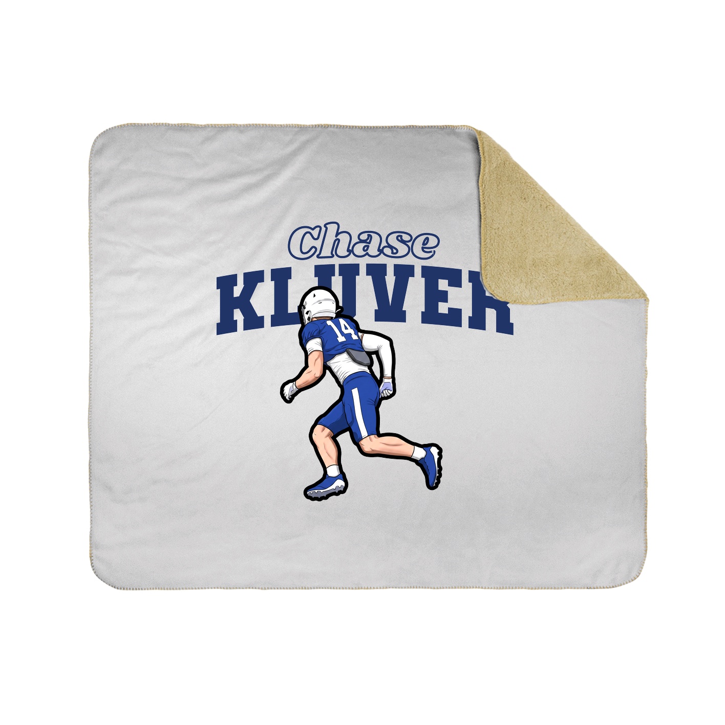 Throw Blanket — Name Arch in White
