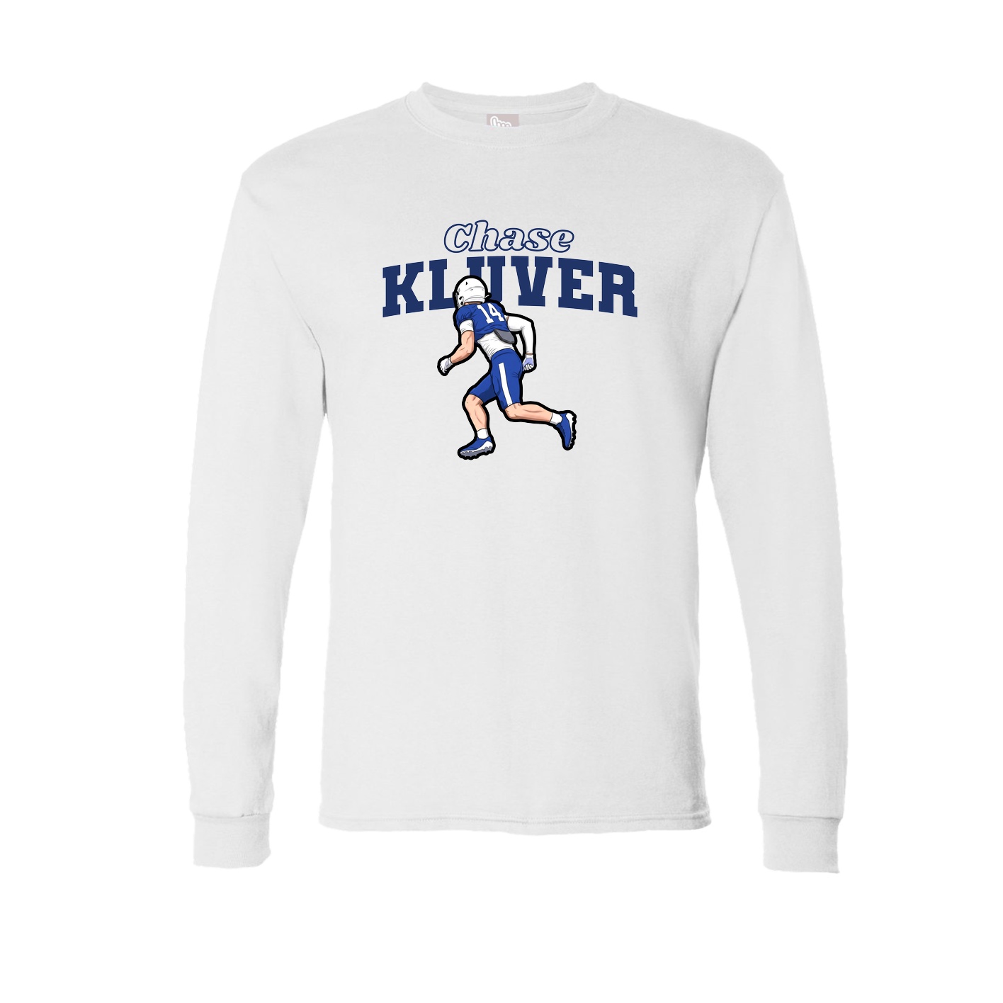 Long Sleeve Tee — Name Arch in White