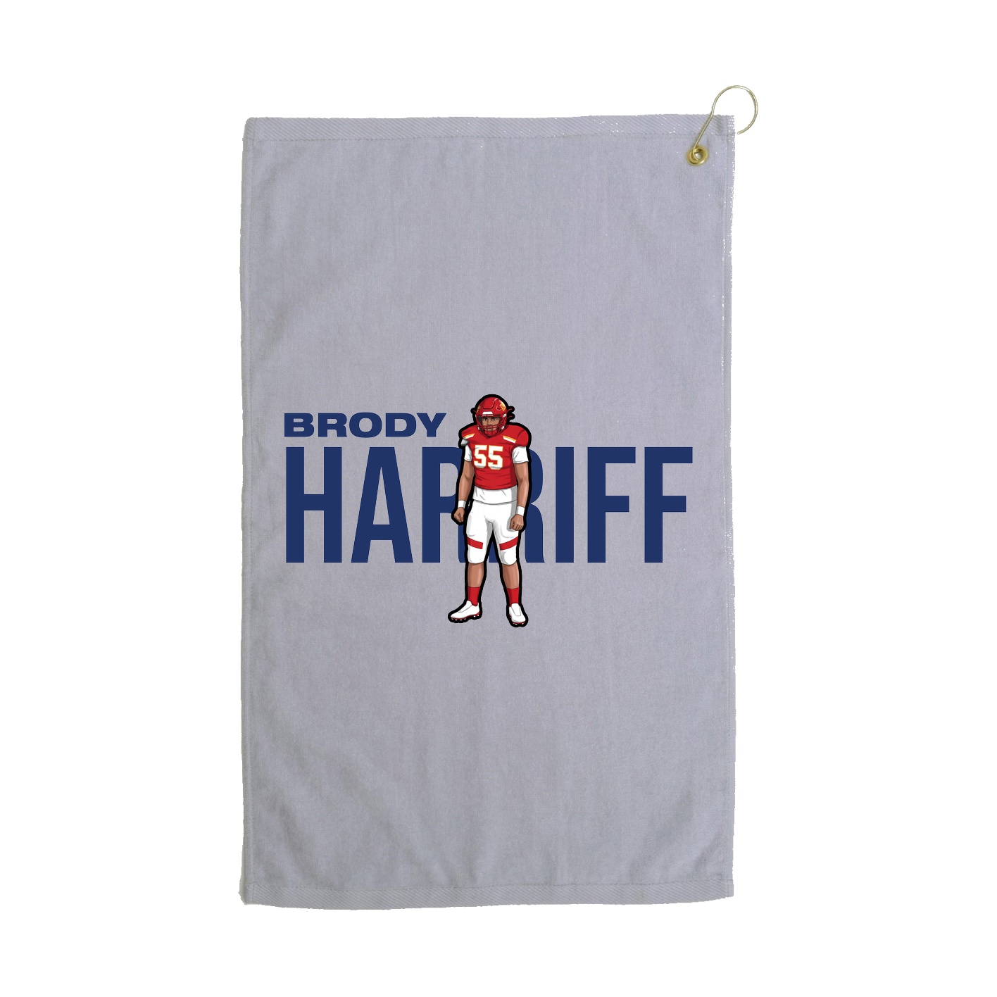 Golf Towel — Player Name in Grey