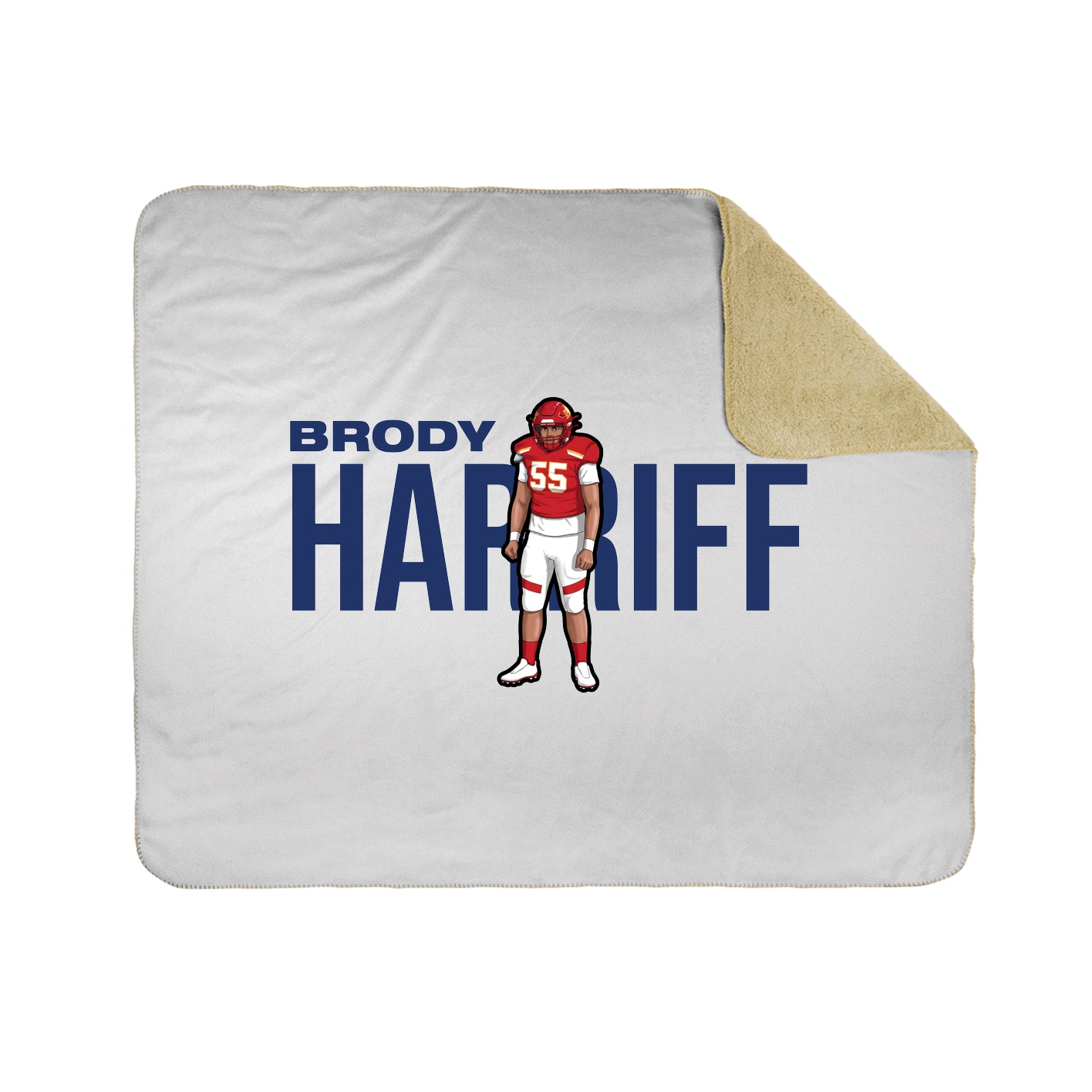 Throw Blanket — Player Name in White