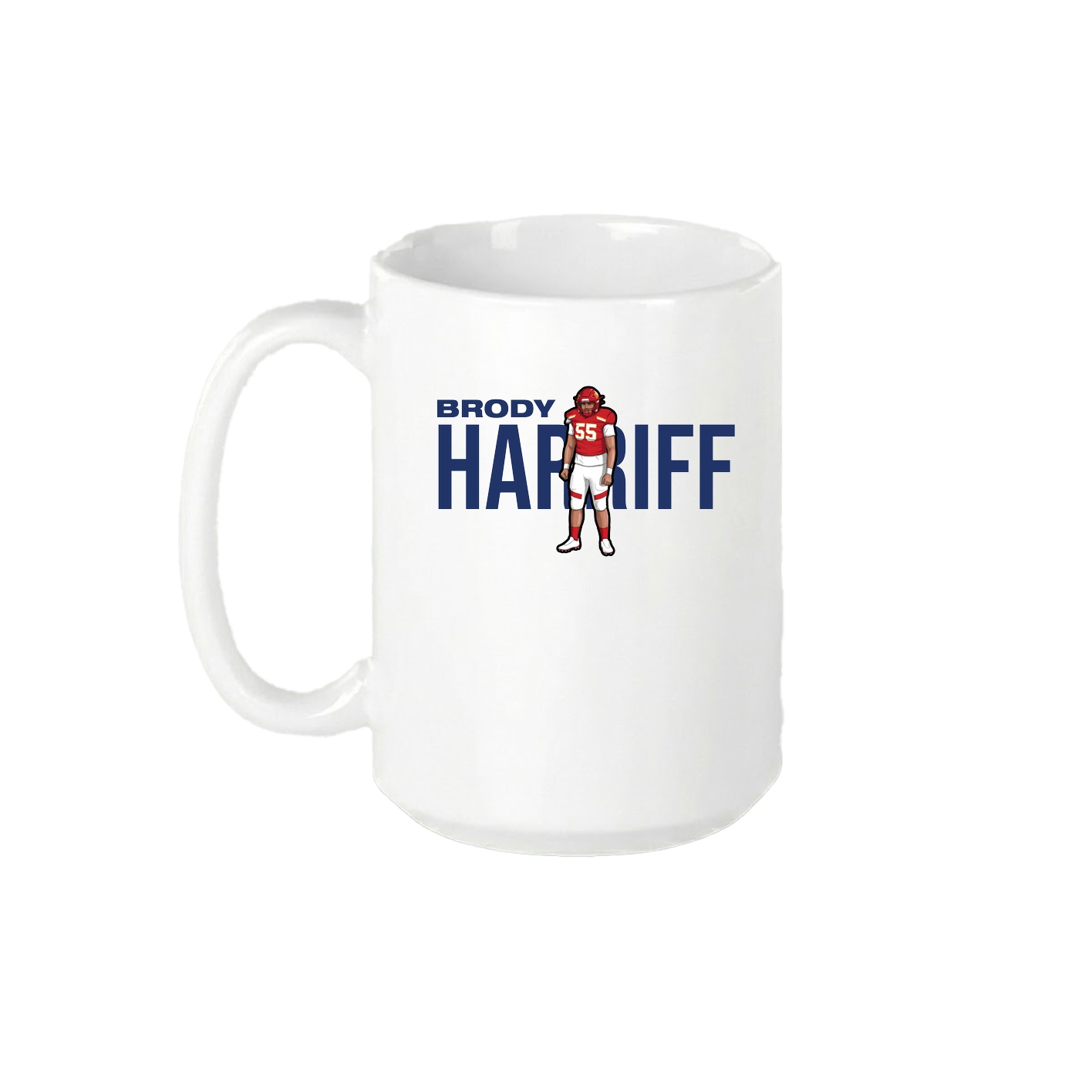 15oz Coffee Mug — Player Name in White