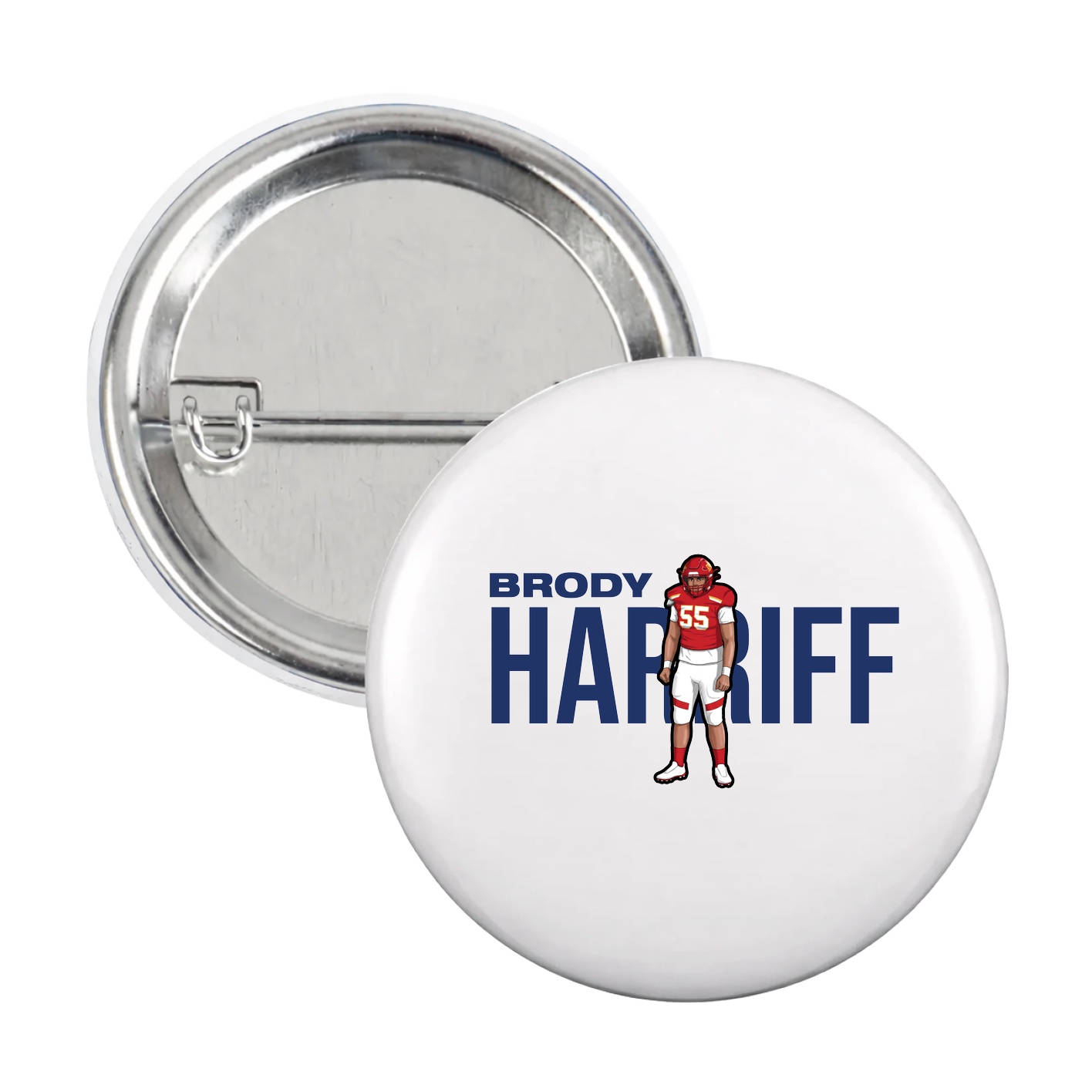 Game Day Button — Player Name in White