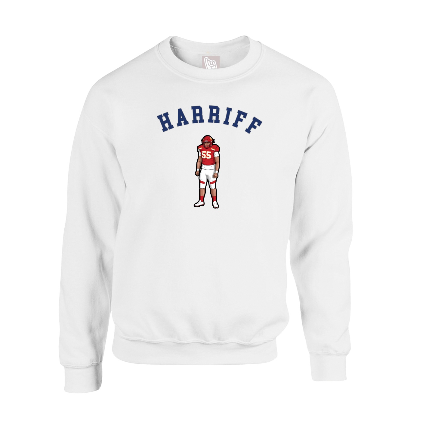 Fleece Crew — Shirsey Arch in White