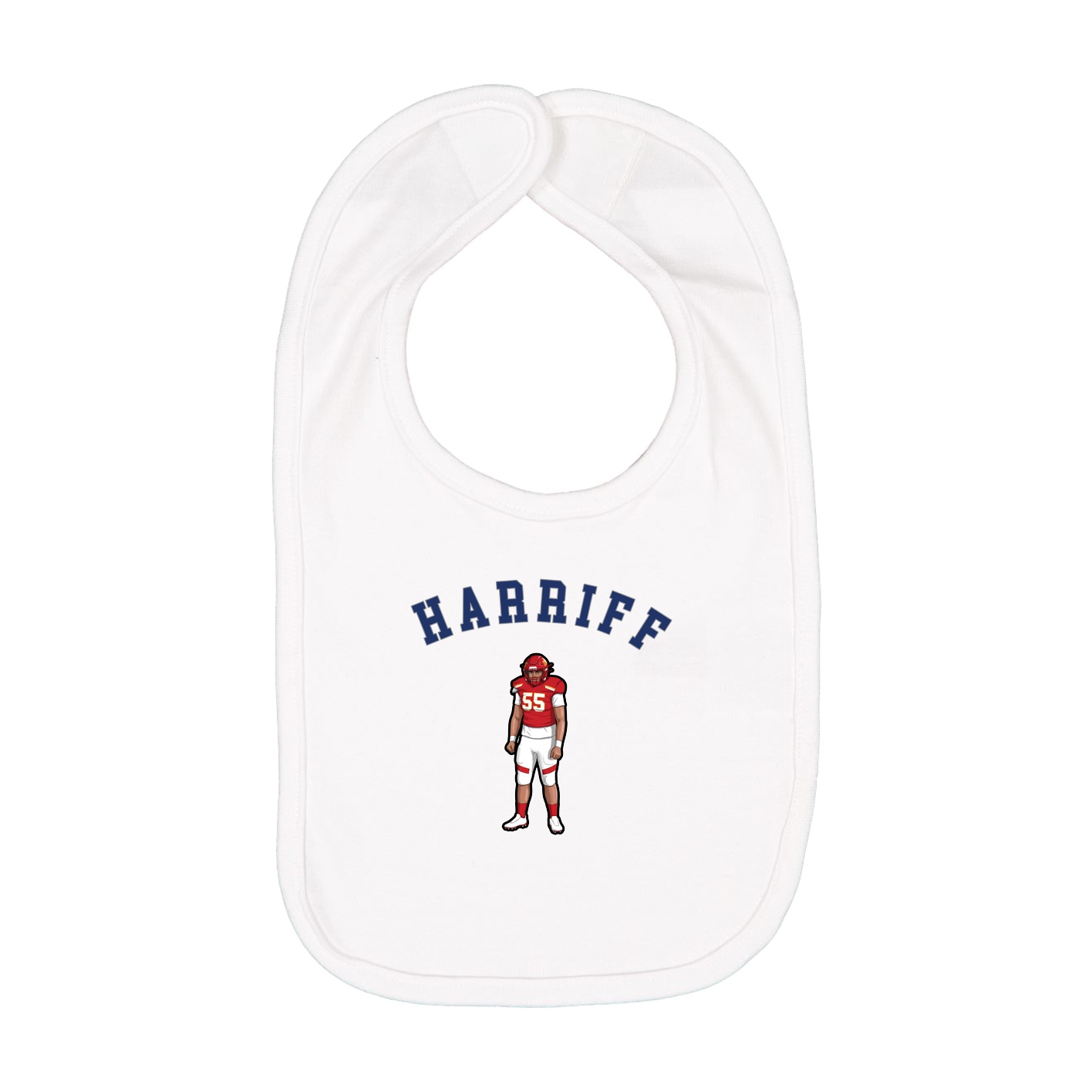 Infant Bib — Shirsey Arch in White