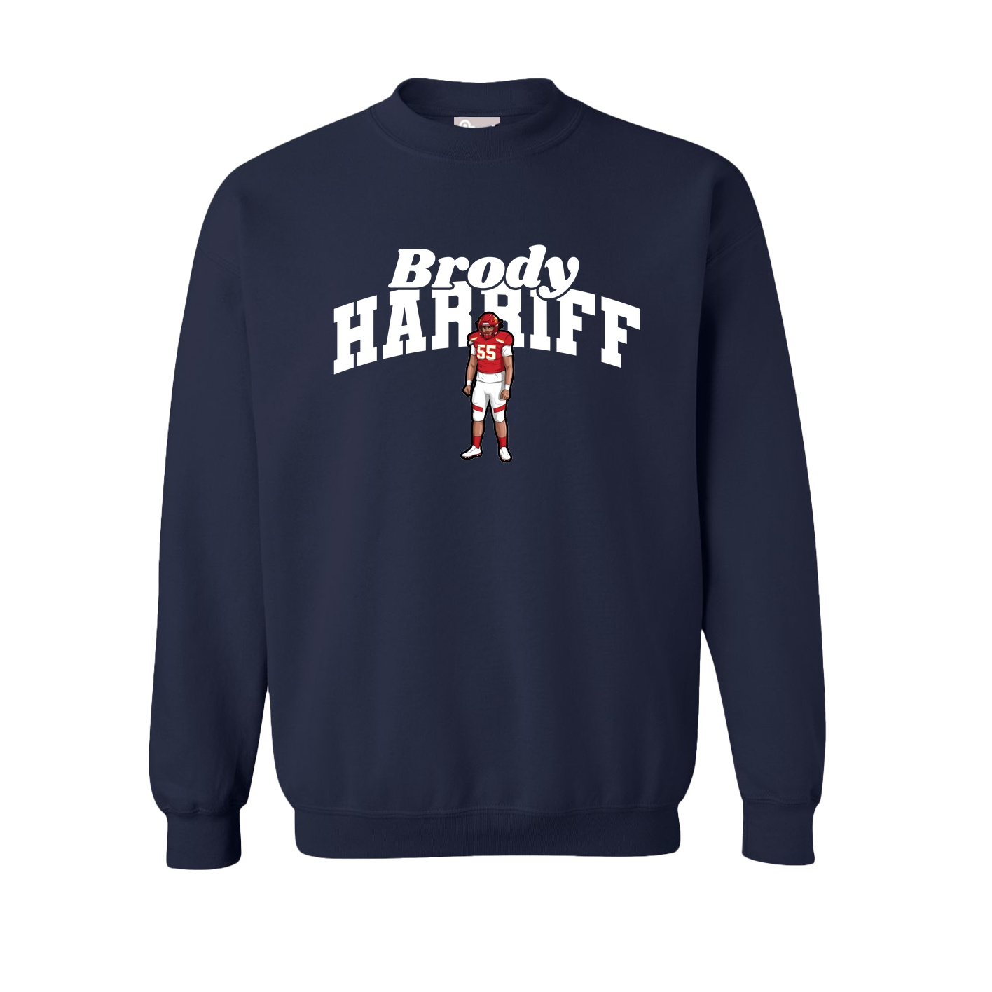 Fleece Crew — Signature Arch in Navy