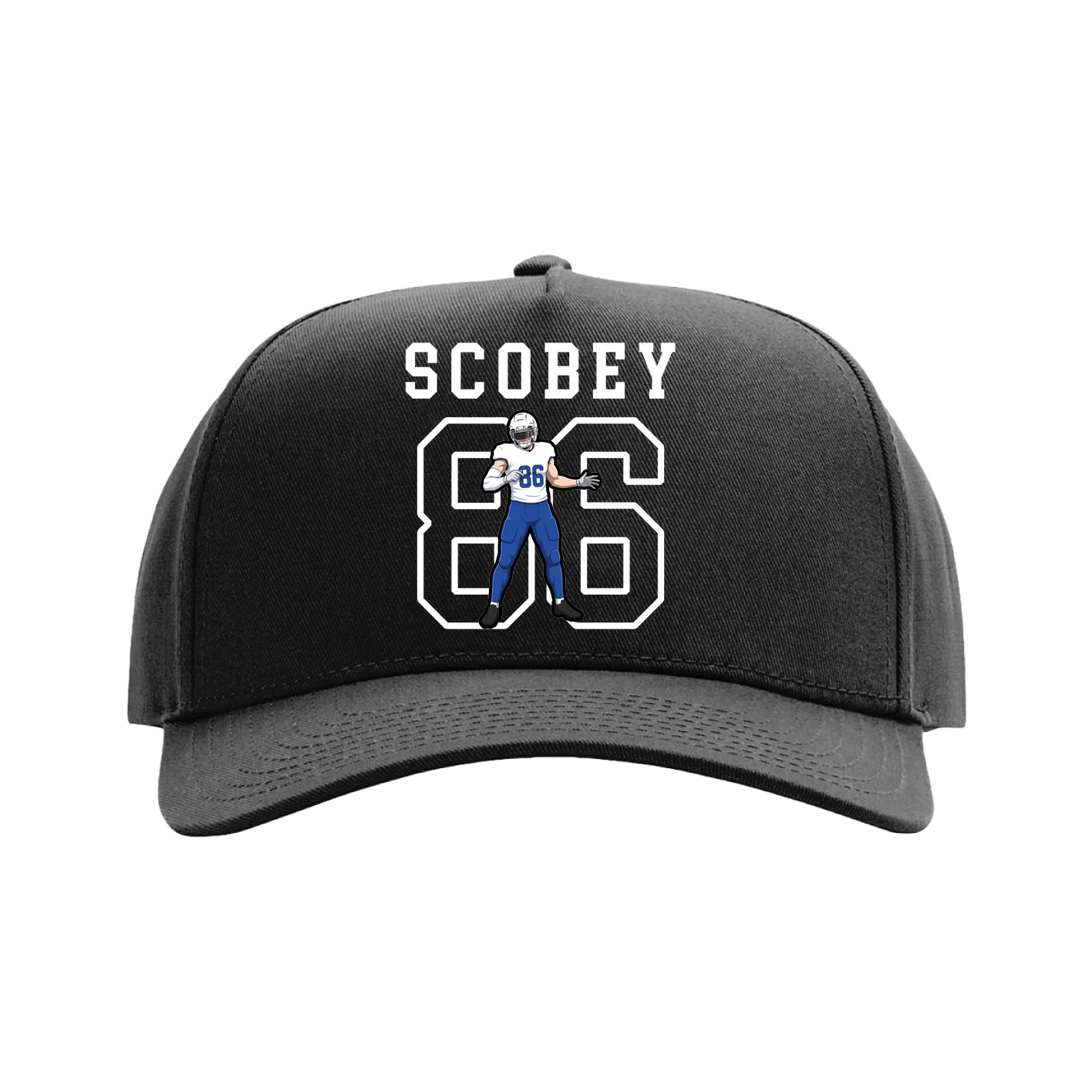 Full Fabric Five-Panel Champ Cap — Shirsey in Black