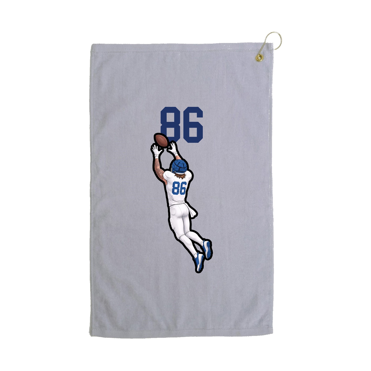 Golf Towel — Number Top in Grey