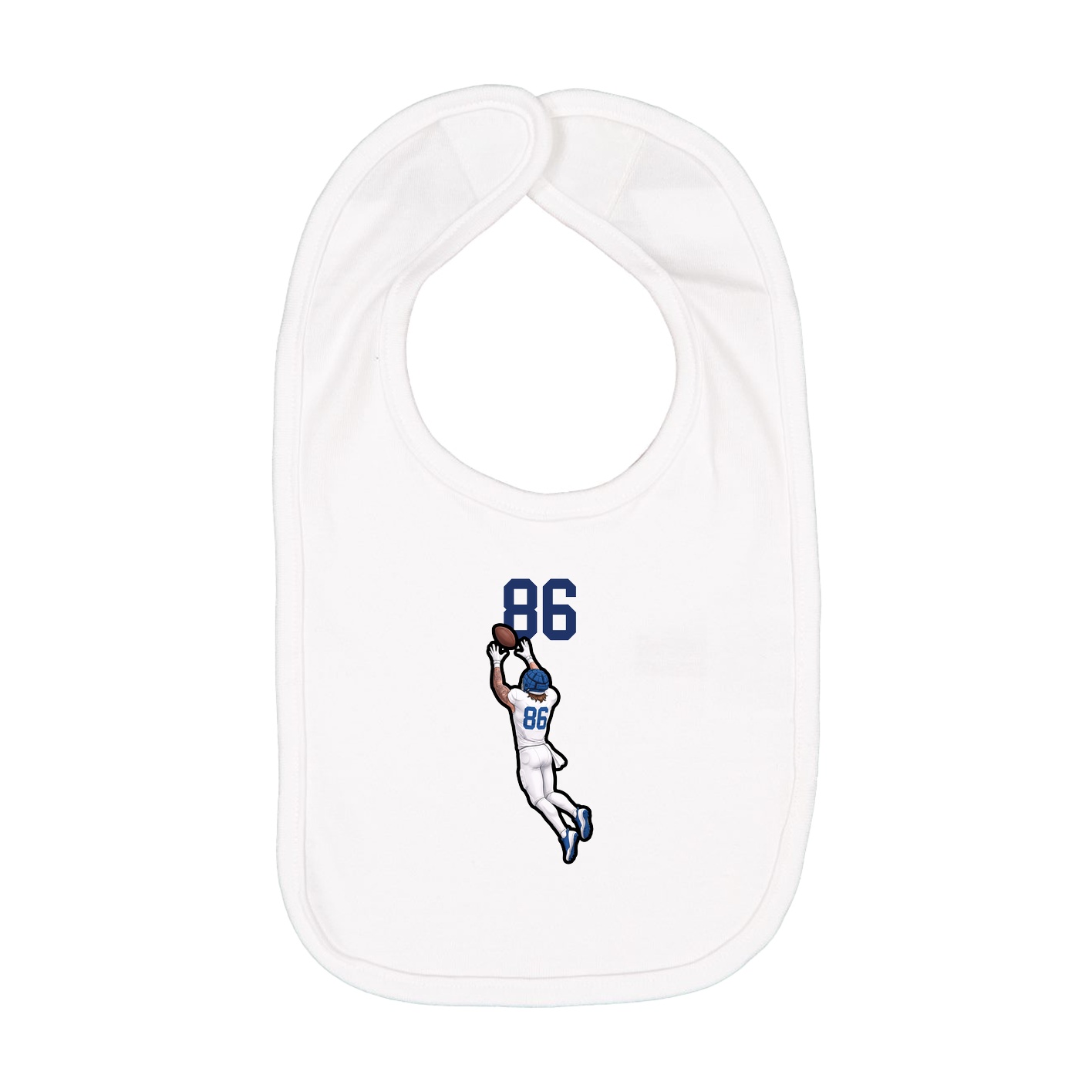Infant Bib — Number Top in White
