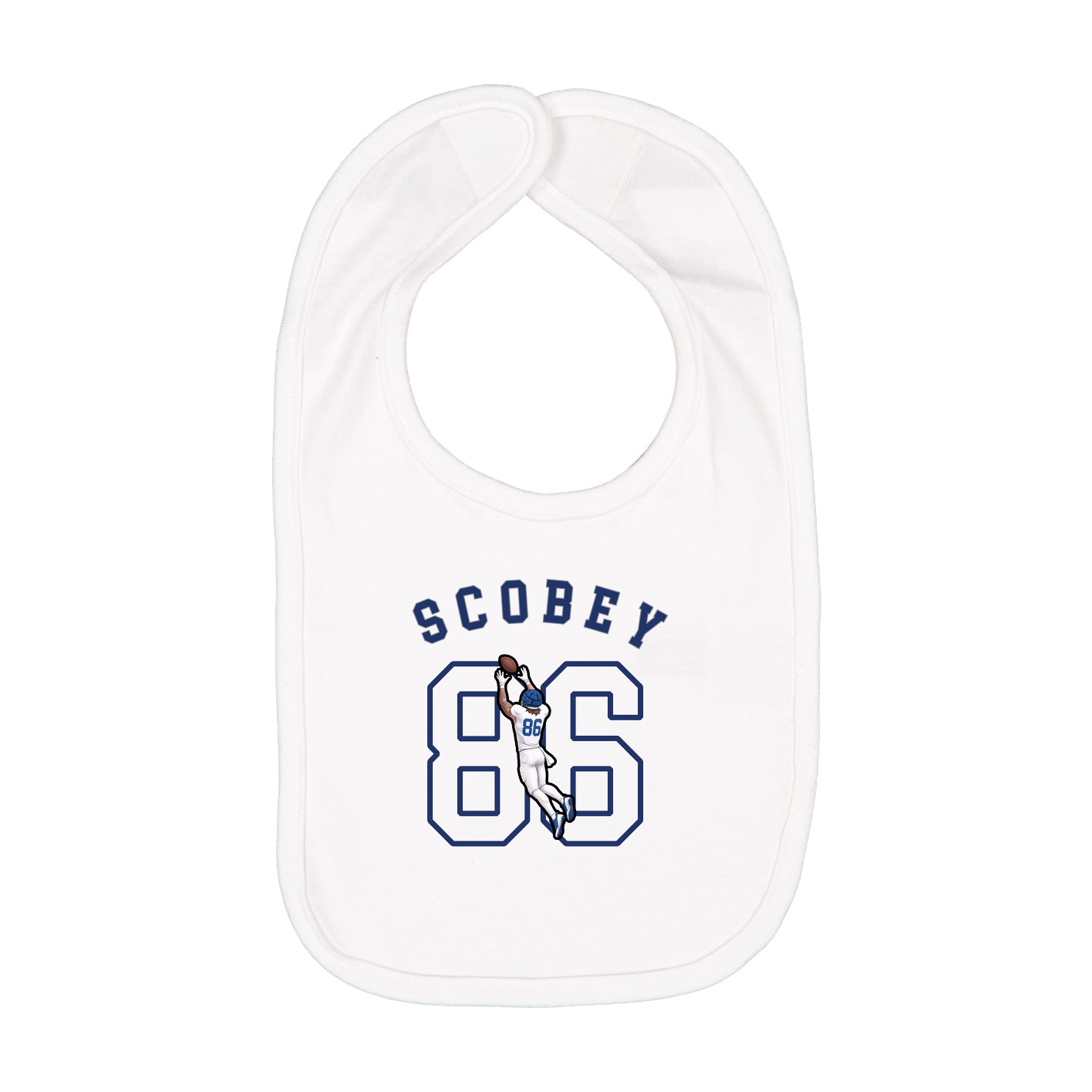 Infant Bib — Shirsey Arch in White