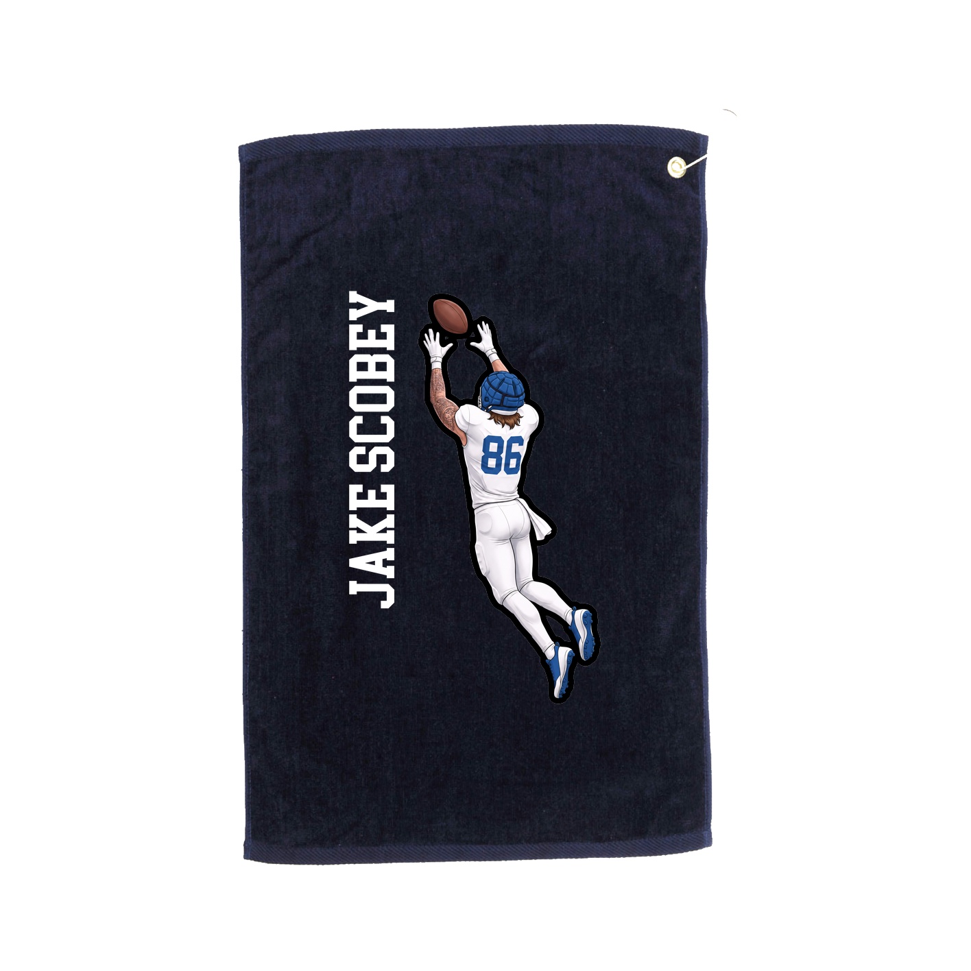Golf Towel — Name Vertical in Navy