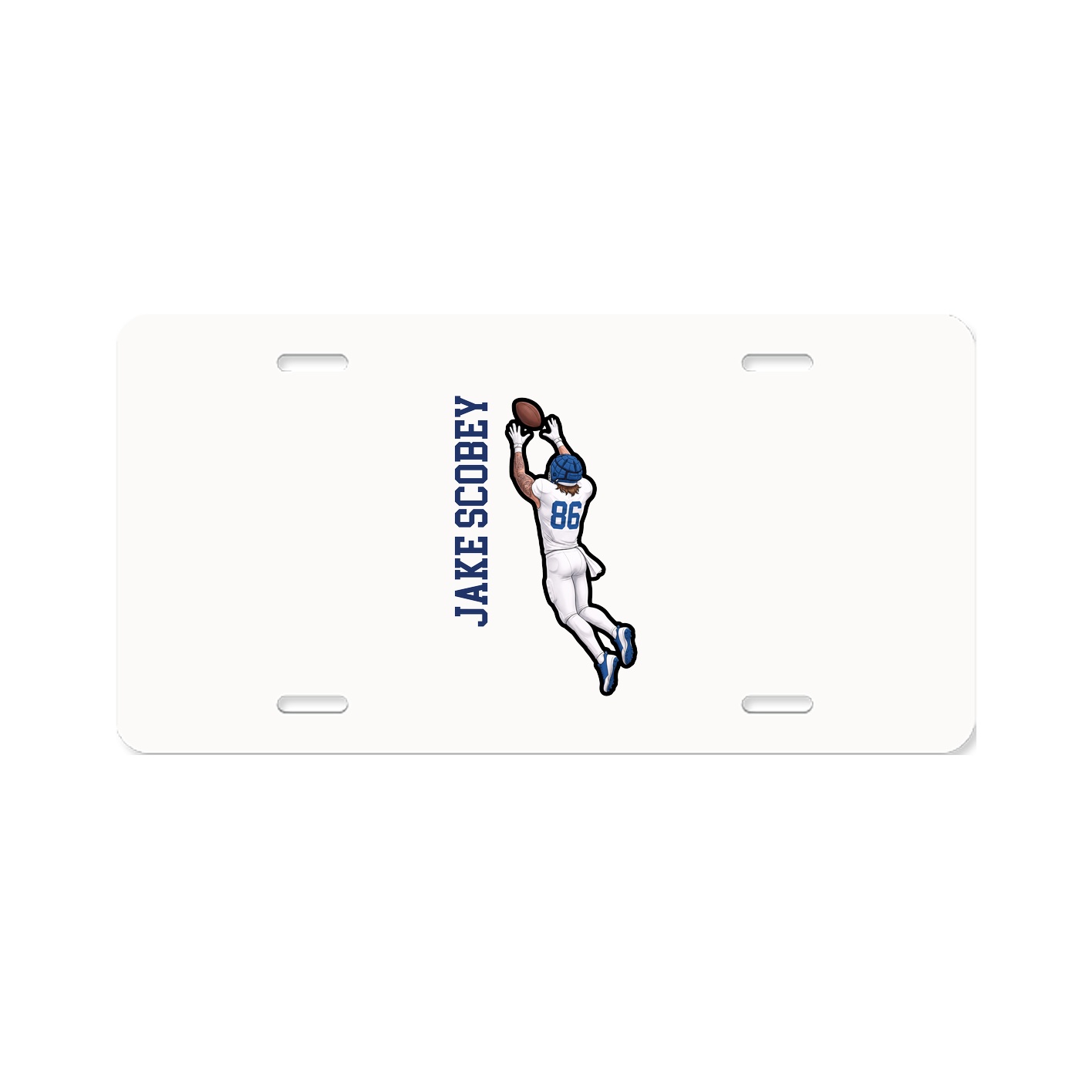 License Plate — Name Vertical in Classic