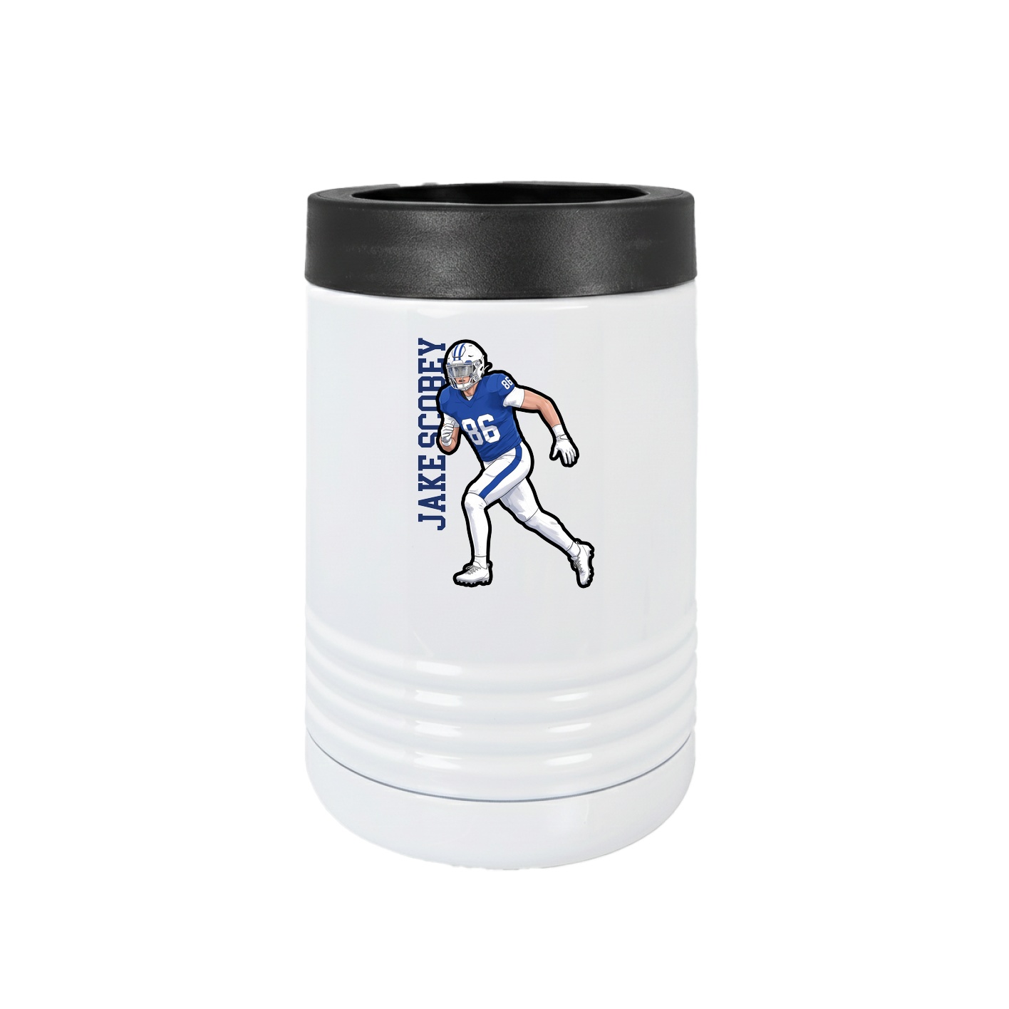 Beverage Holder — Name Vertical in White