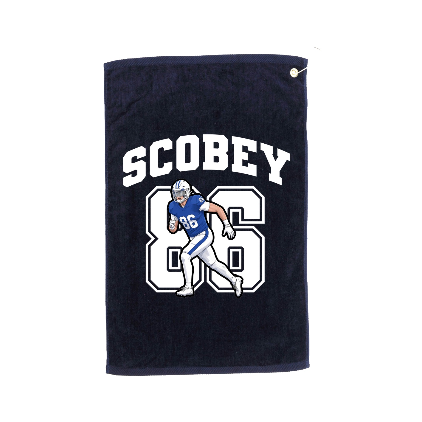 Golf Towel — Number in Navy