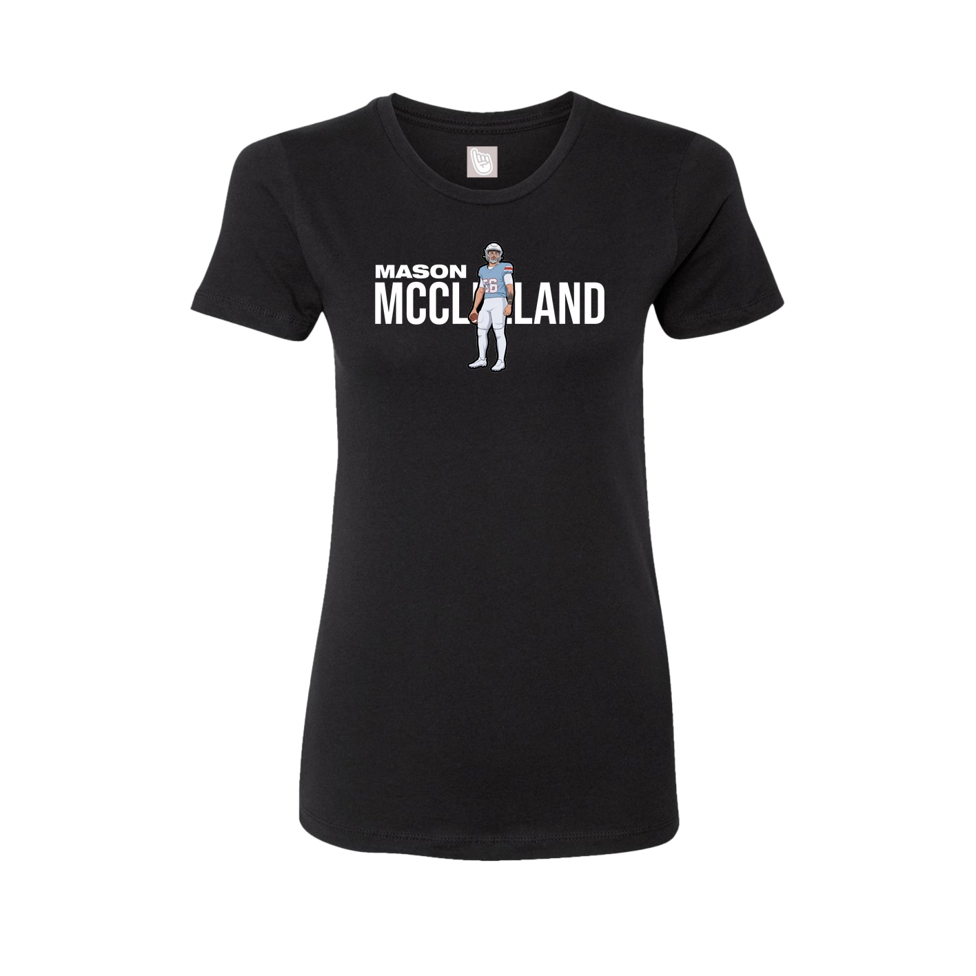 Fitted Women's Tee — Player Name in Black