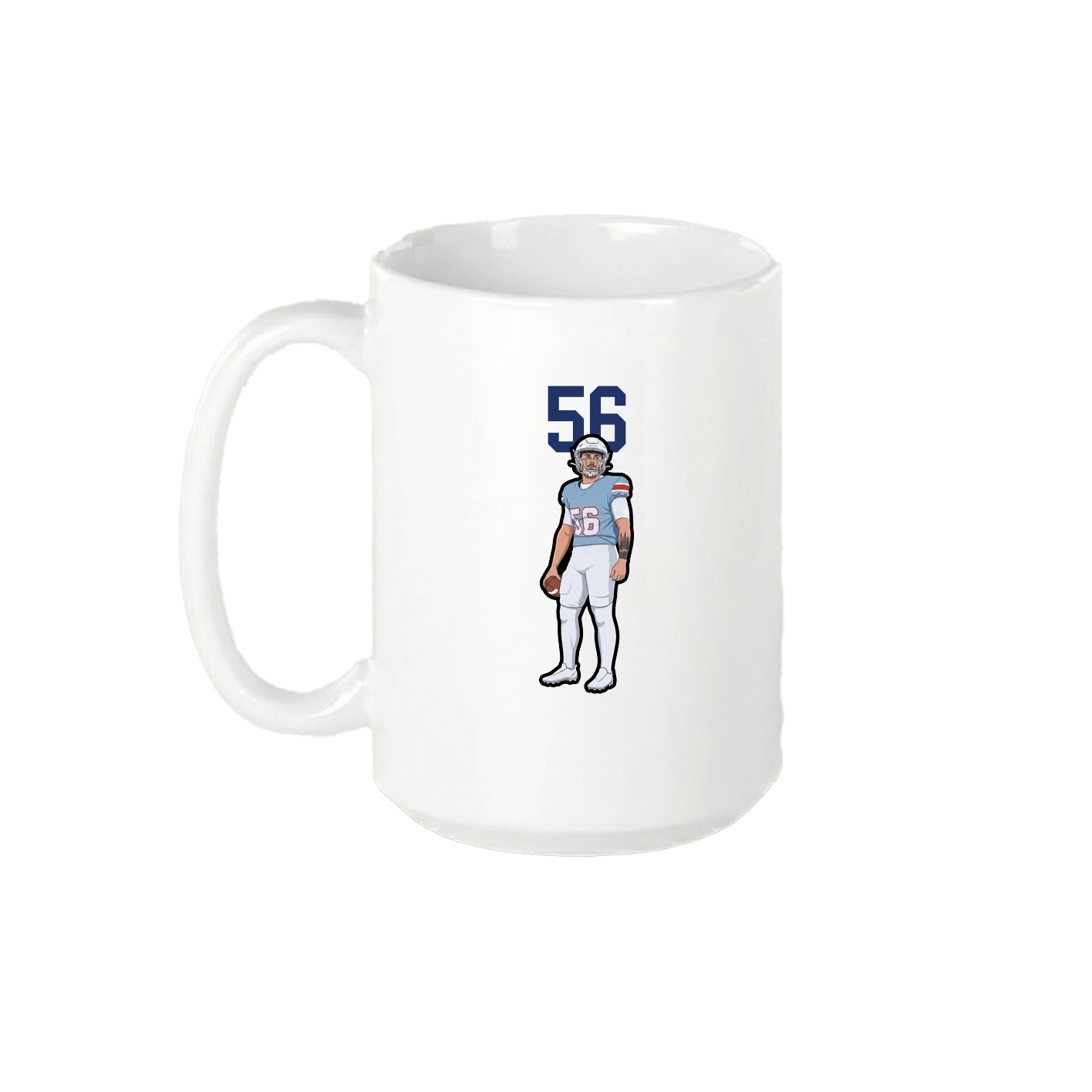 15oz Coffee Mug — Number Top in White