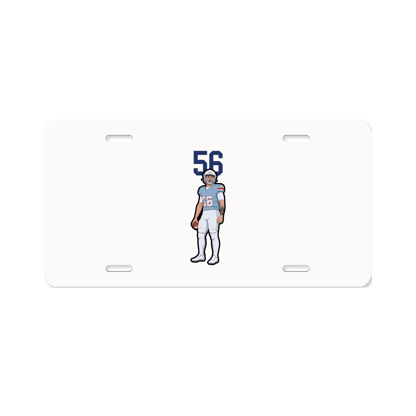 License Plate — Number Top in Classic