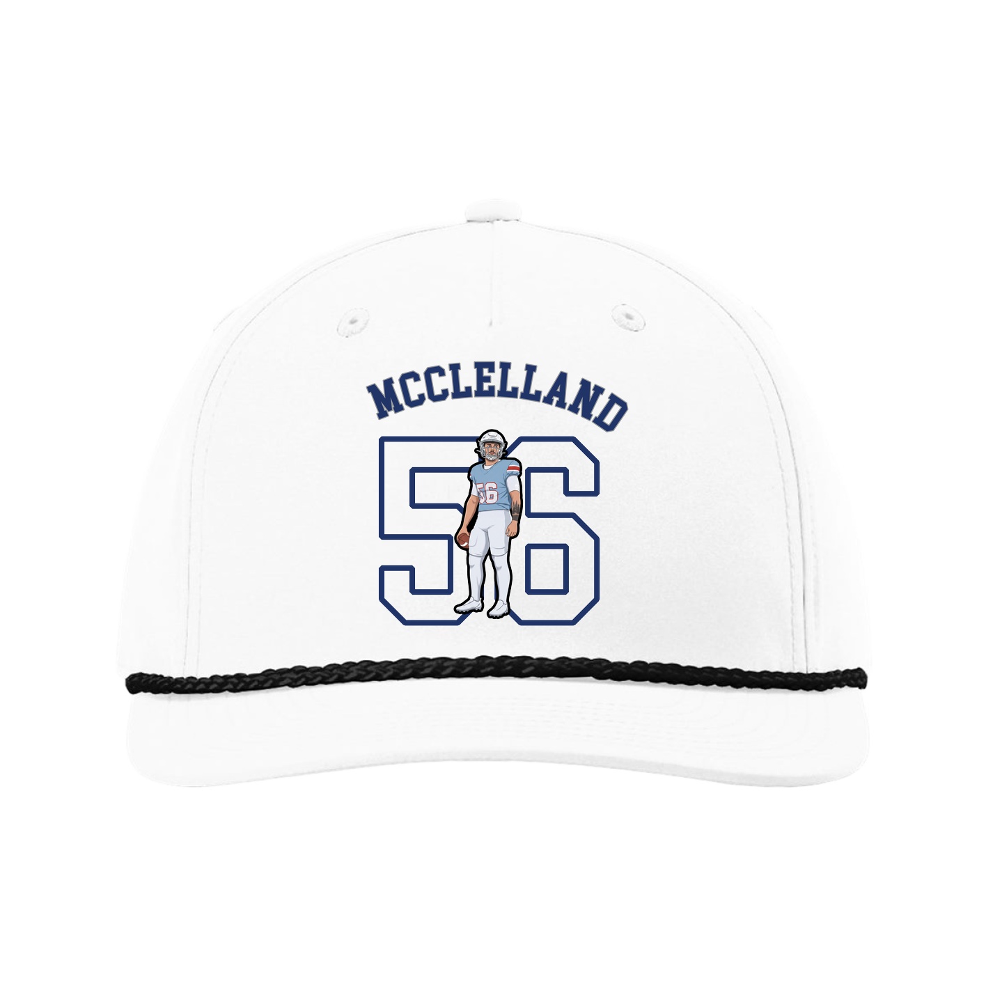 Five-Panel Classic Rope Cap — Shirsey Arch in White