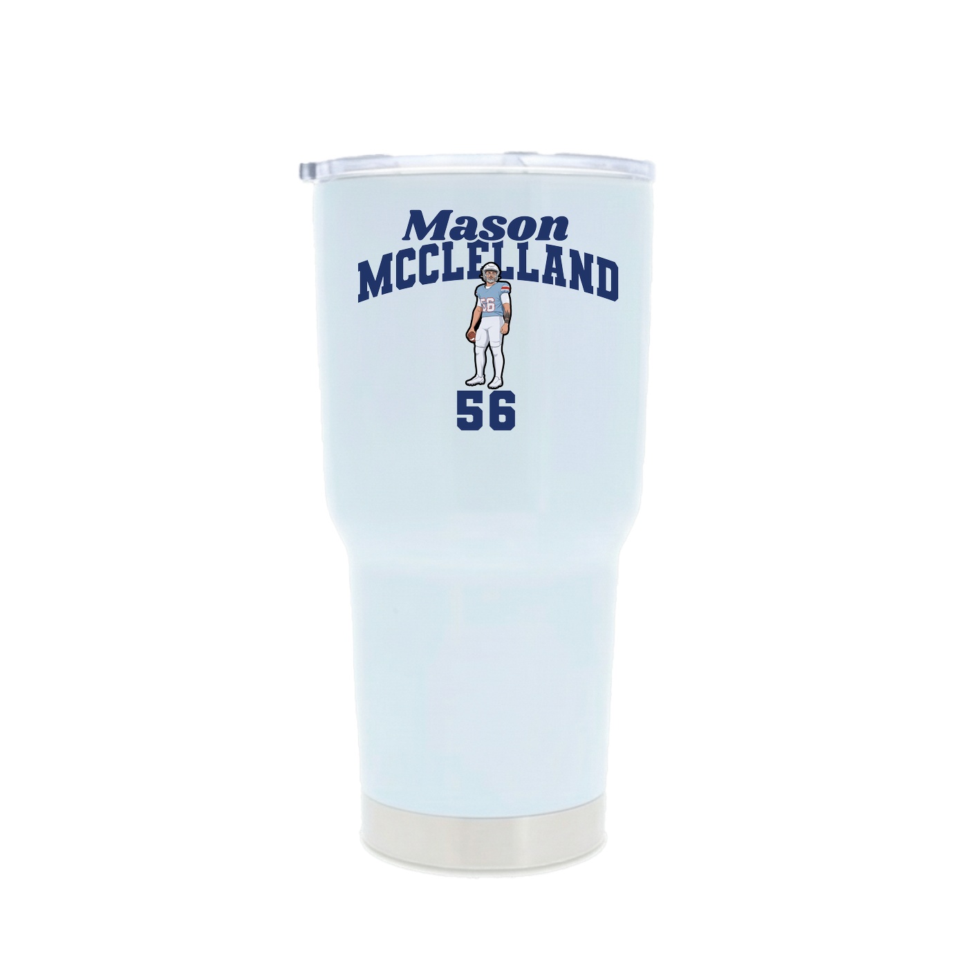 30oz Stainless Steel Tumbler — Signature Arch in White