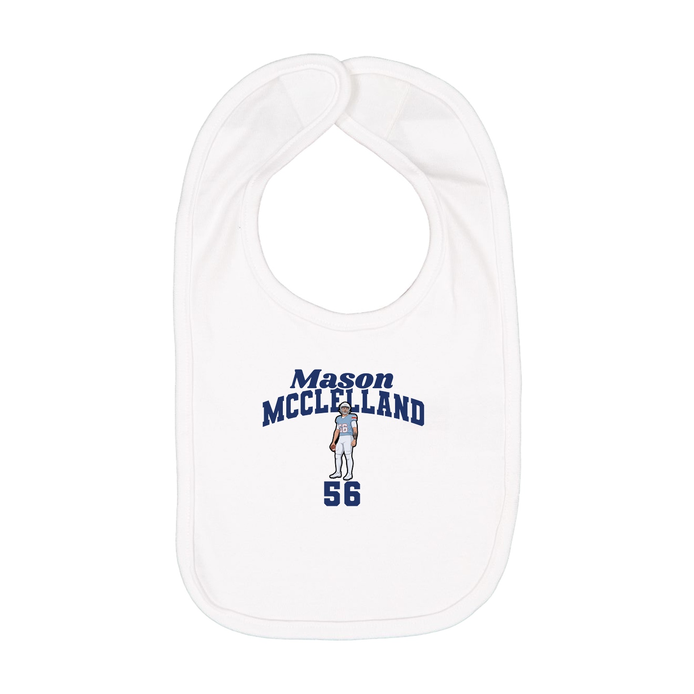 Infant Bib — Signature Arch in White