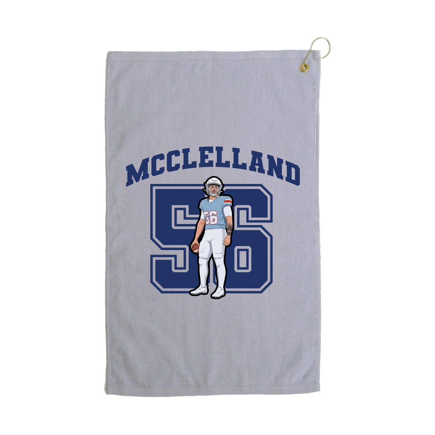 Golf Towel — Number in Grey