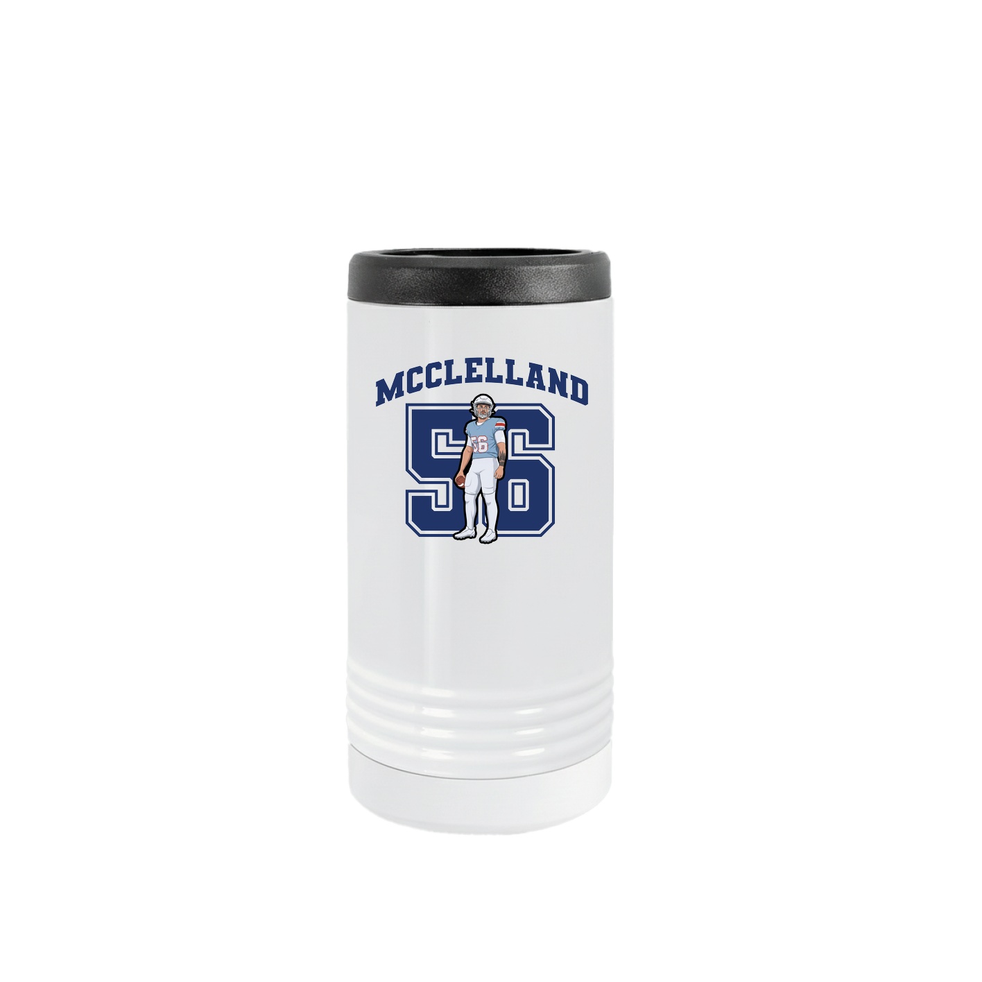 Slim Beverage Holder — Number in White