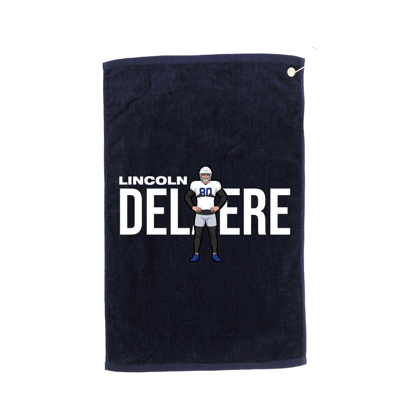 Golf Towel — Player Name in Navy
