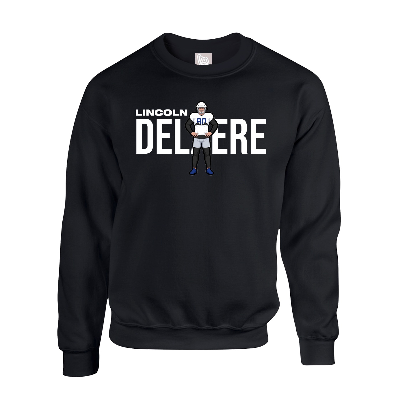 Fleece Crew — Player Name in Black