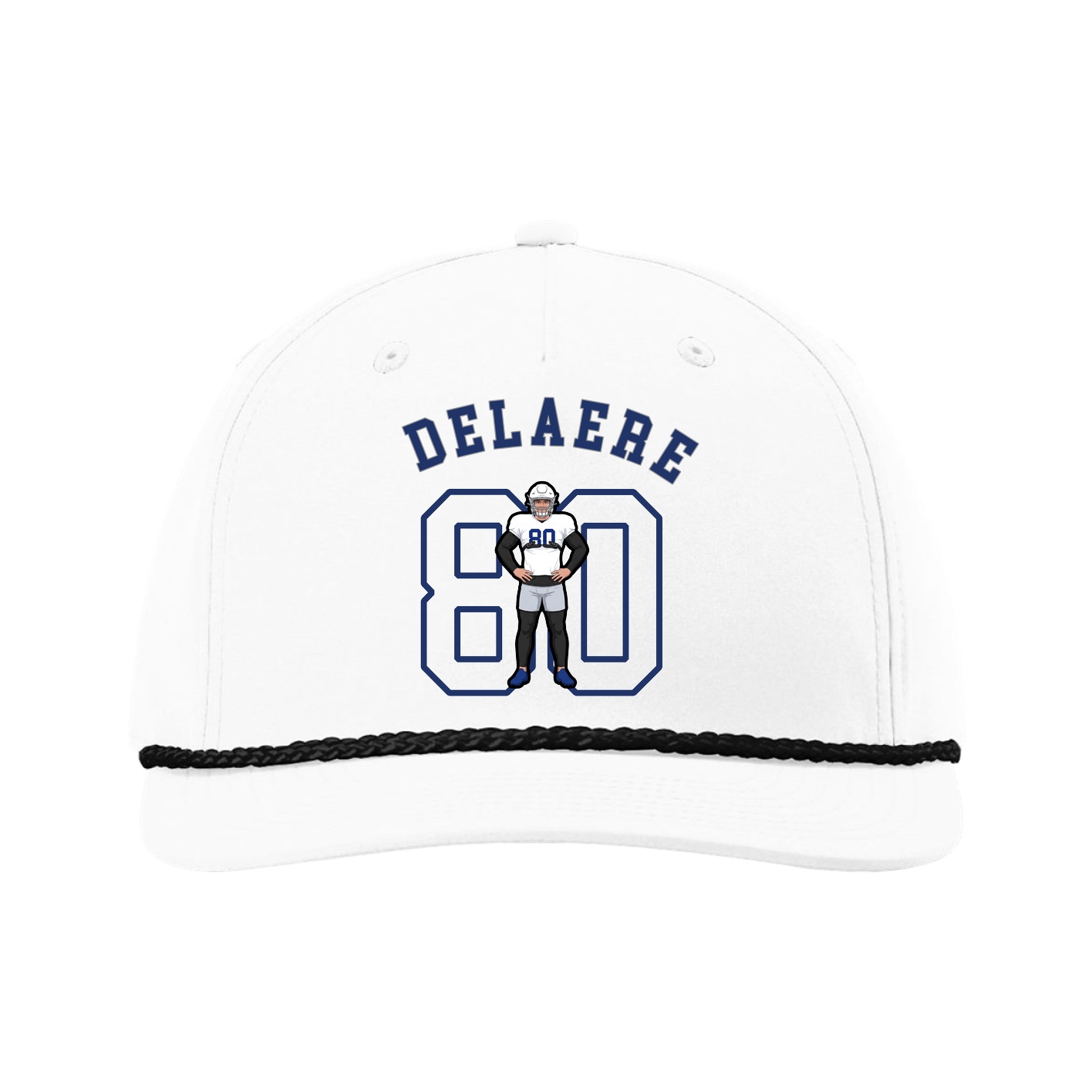 Five-Panel Classic Rope Cap — Shirsey Arch in White
