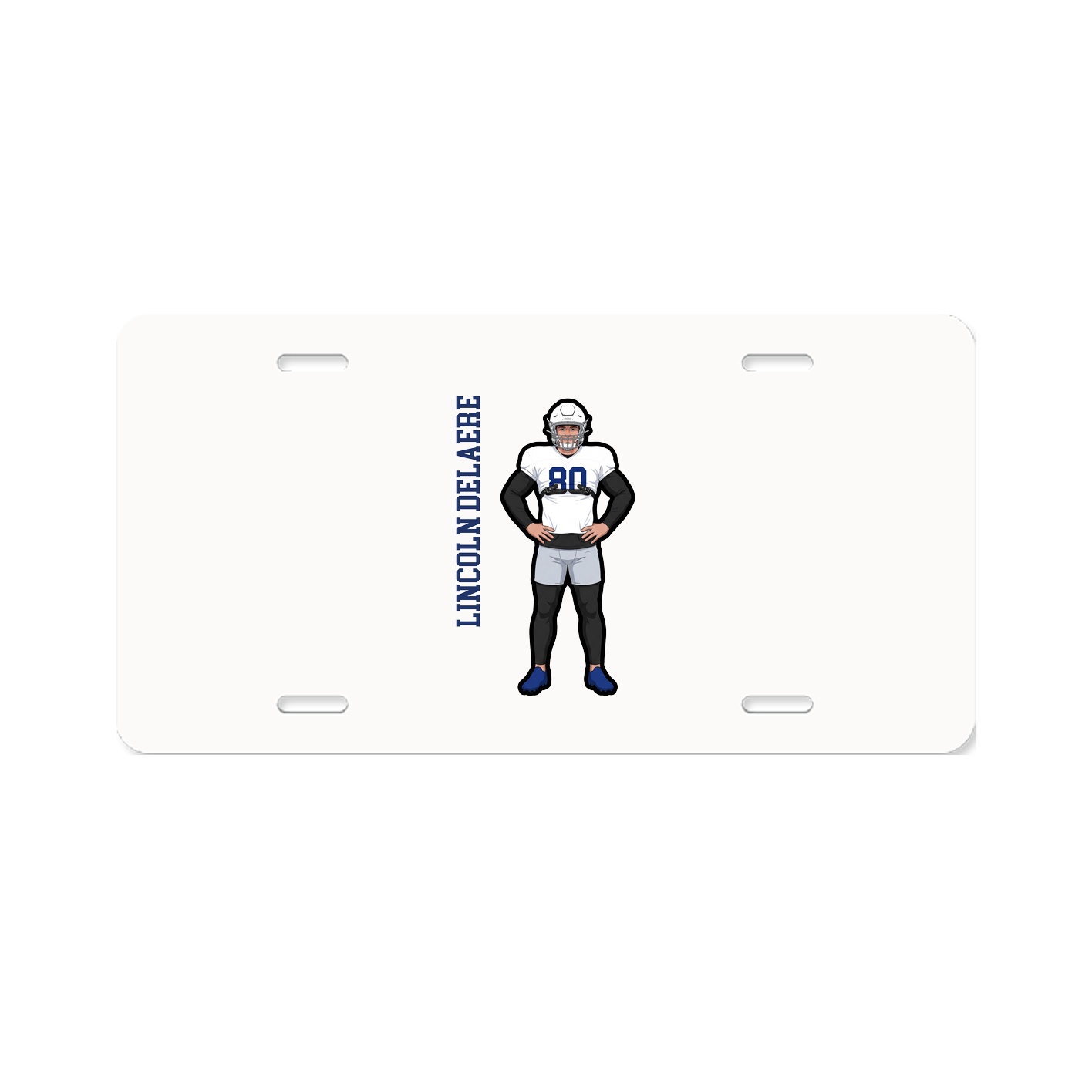 License Plate — Name Vertical in Classic