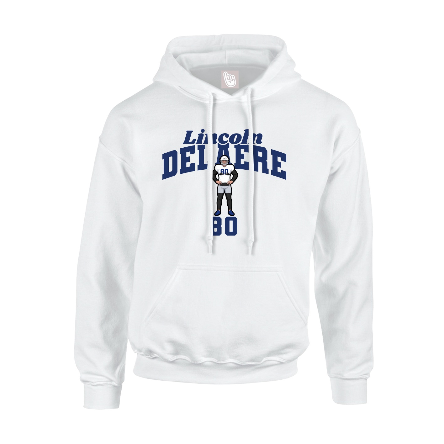 Youth Hoodie — Signature Arch in White