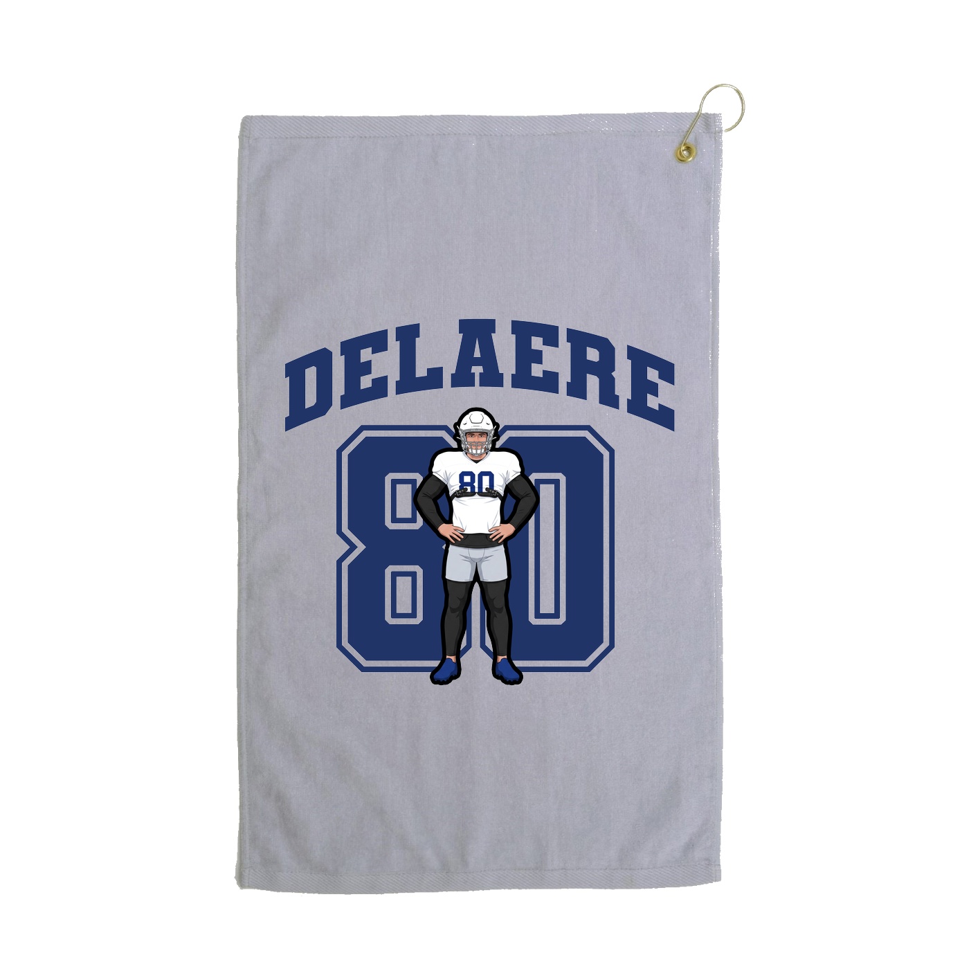 Golf Towel — Number in Grey