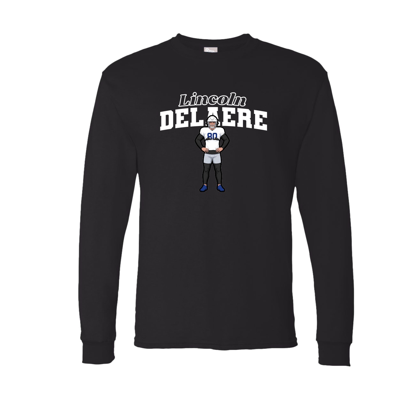 Long Sleeve Tee — Name Arch in Black