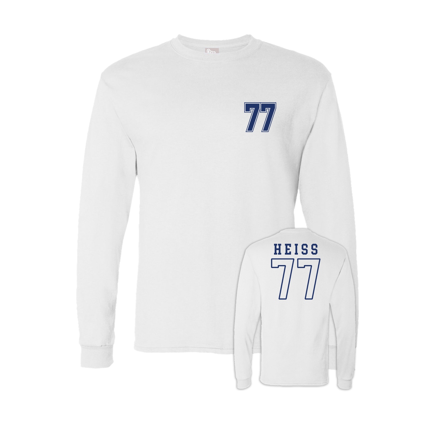 Long Sleeve Tee — Chest Back in White