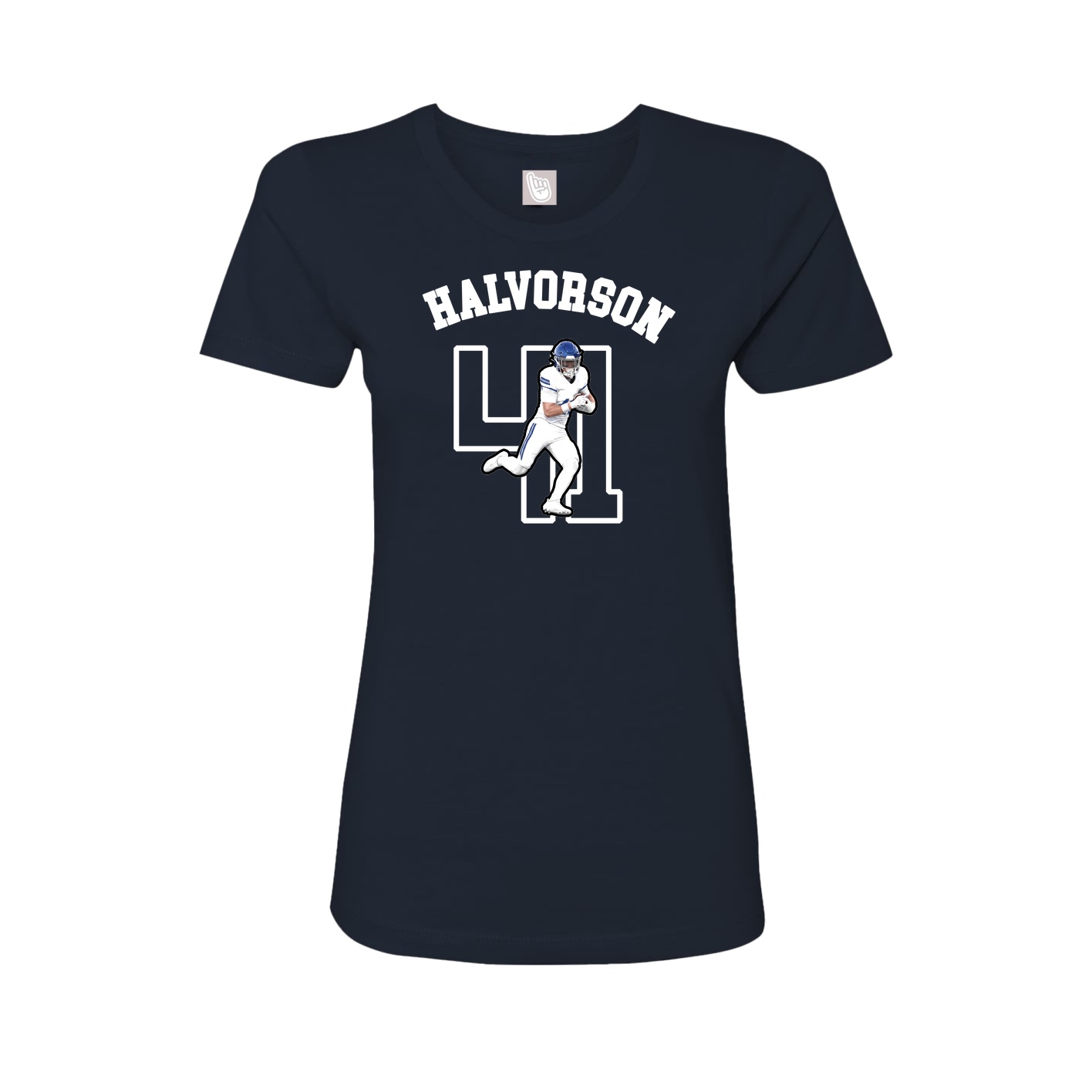 Fitted Women's Tee — Shirsey Arch in Navy