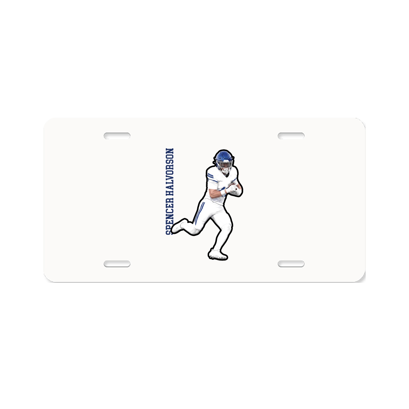 License Plate — Name Vertical in Classic