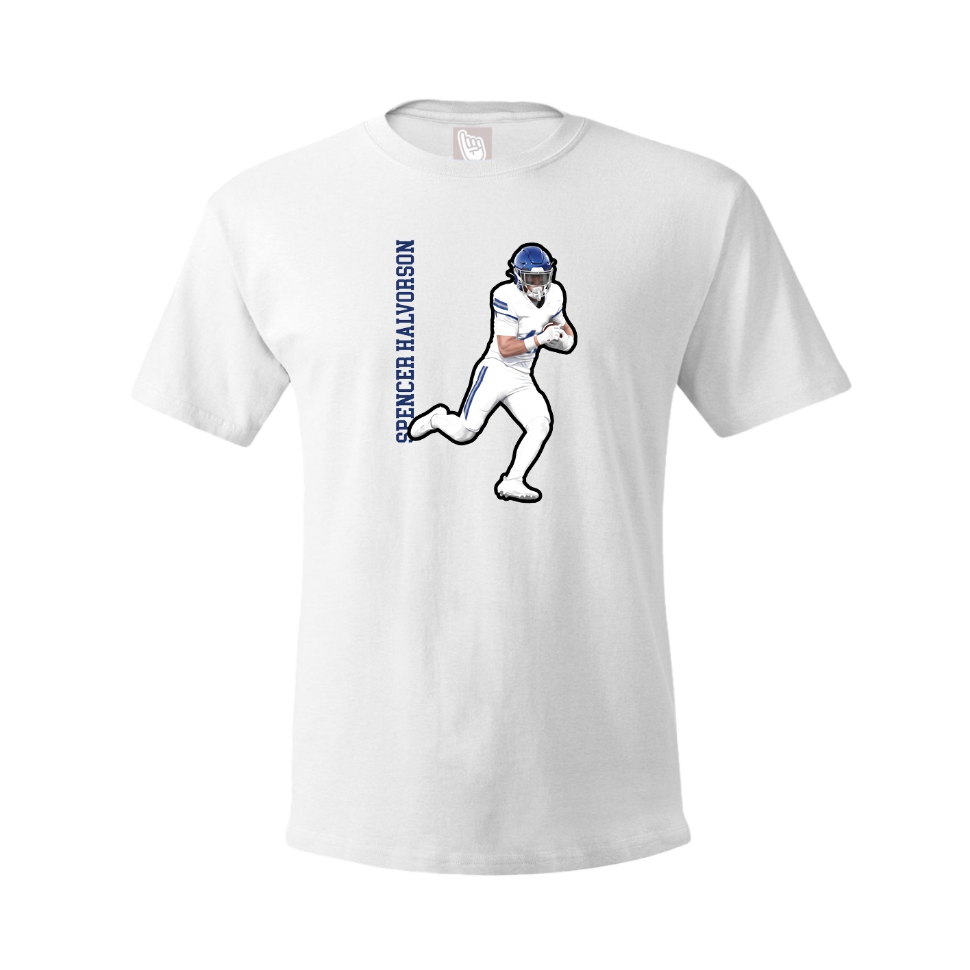 Tee — Name Vertical in White