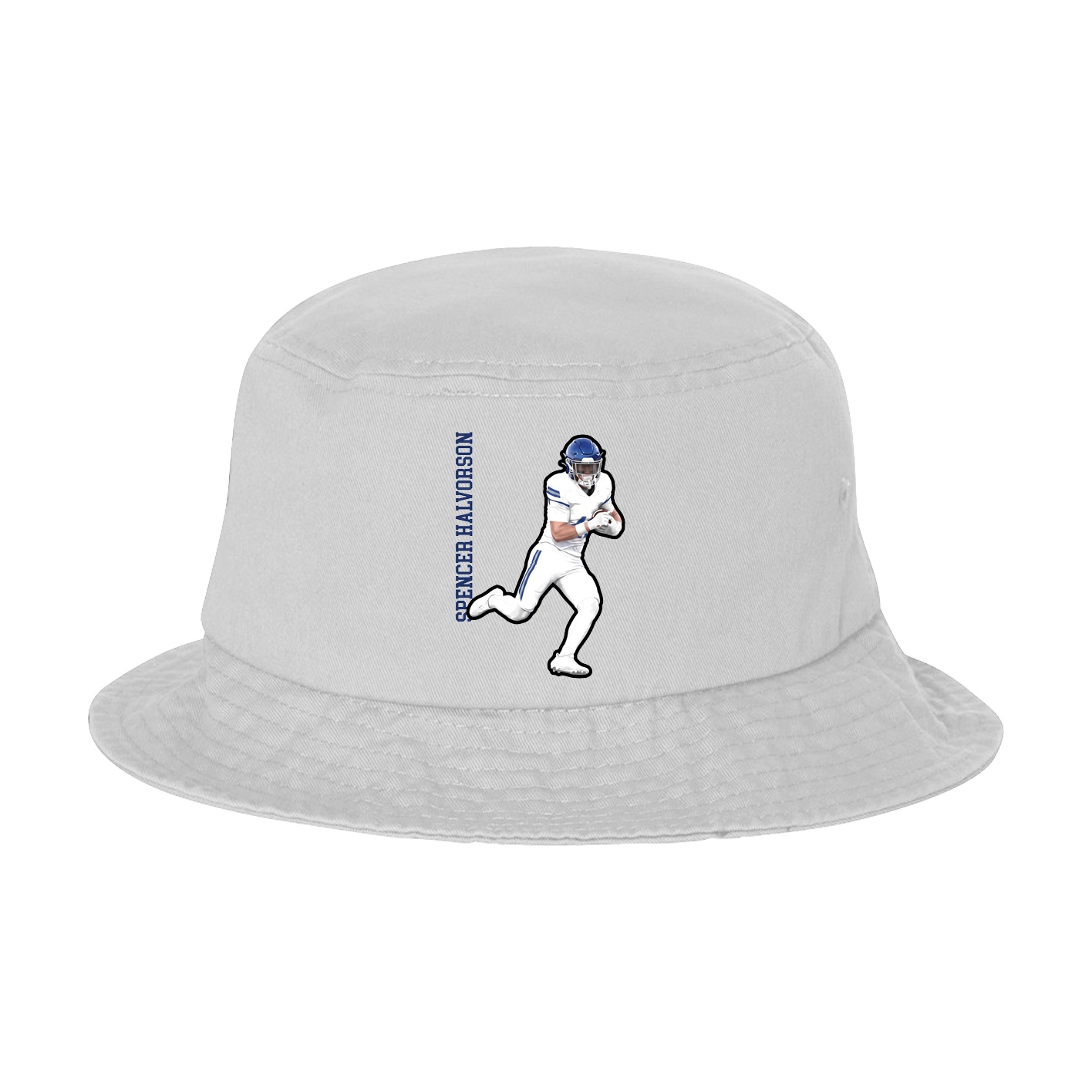 Bucket Cap — Name Vertical in White