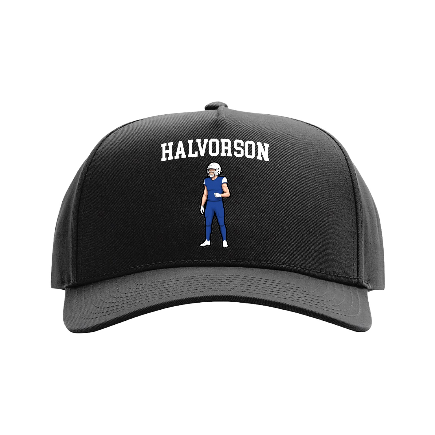 Full Fabric Five-Panel Champ Cap — Shirsey in Black