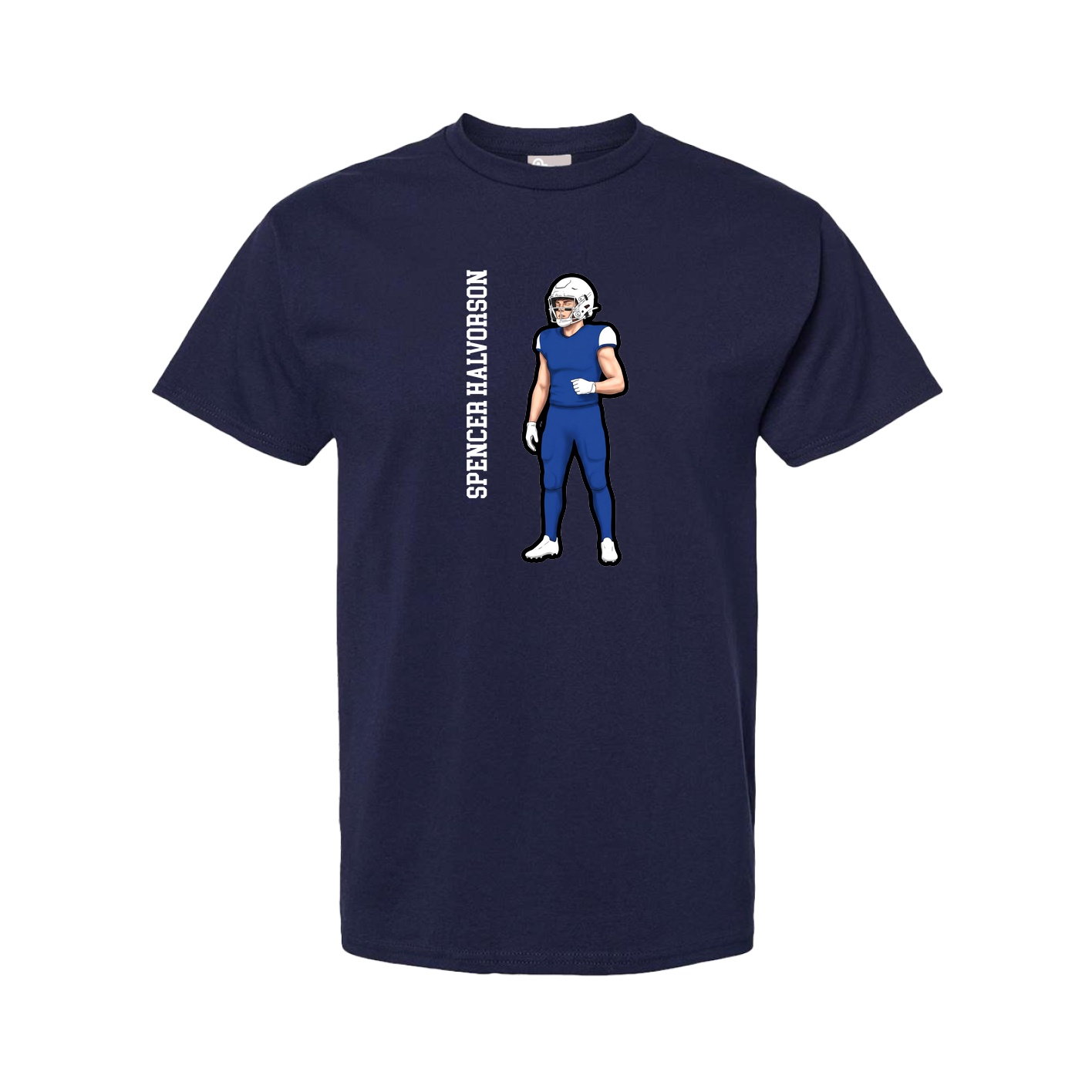 Tee — Name Vertical in Navy