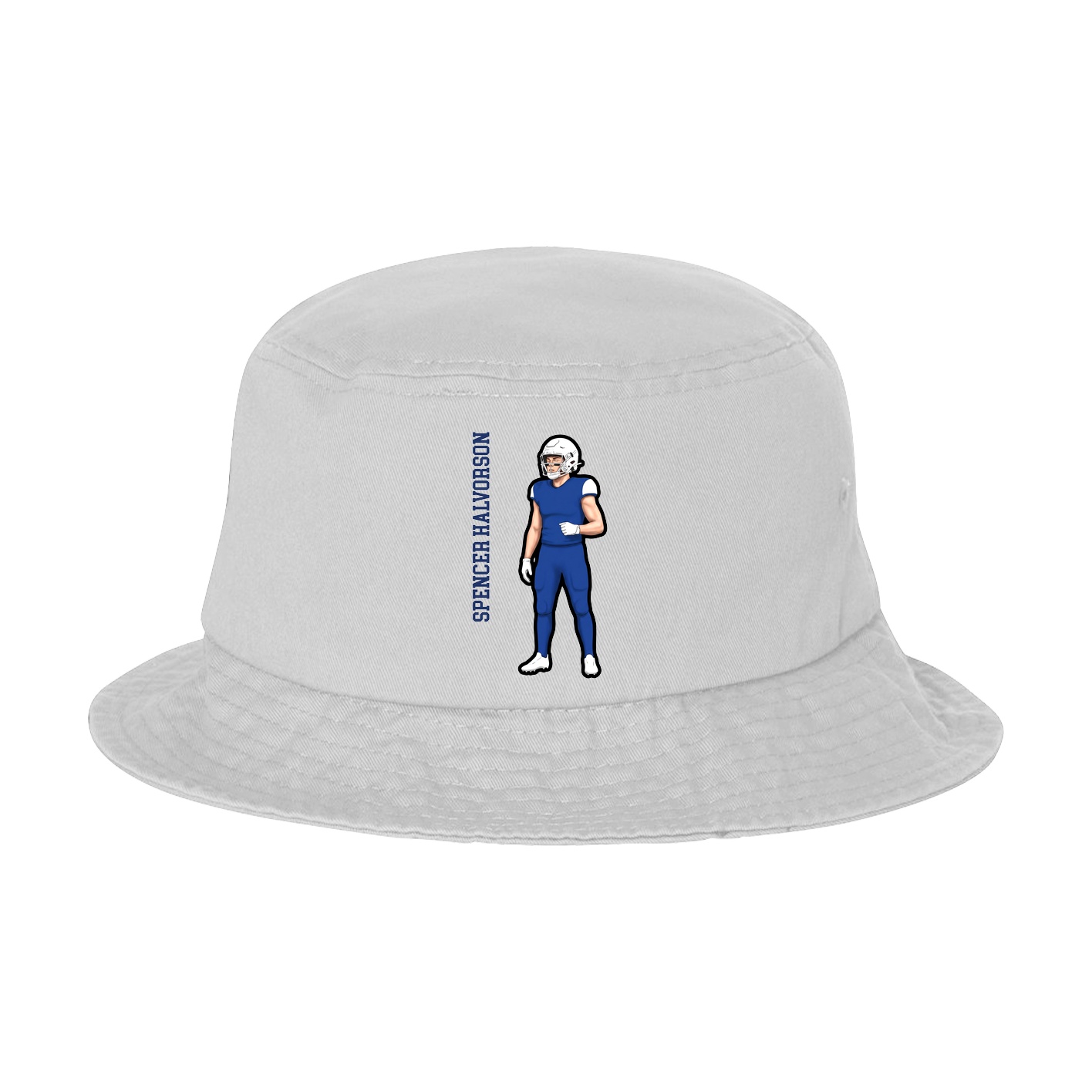 Bucket Cap — Name Vertical in White