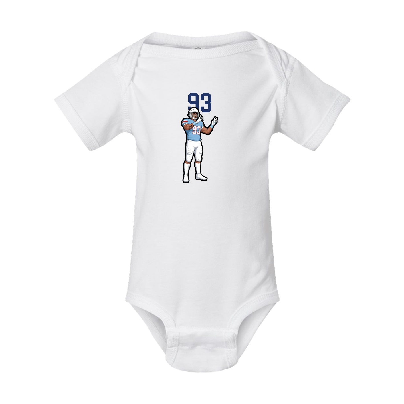Baby Onesie — Number Top in White