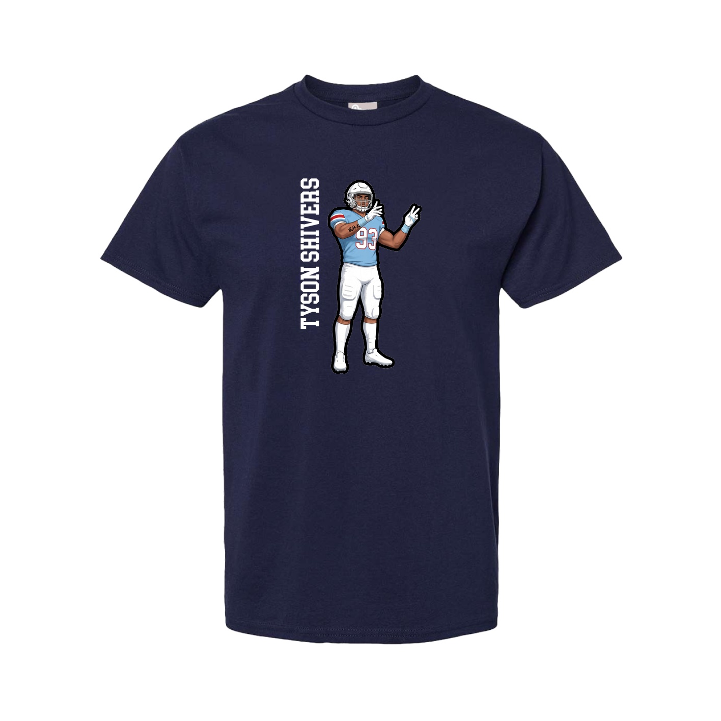 Tee — Name Vertical in Navy