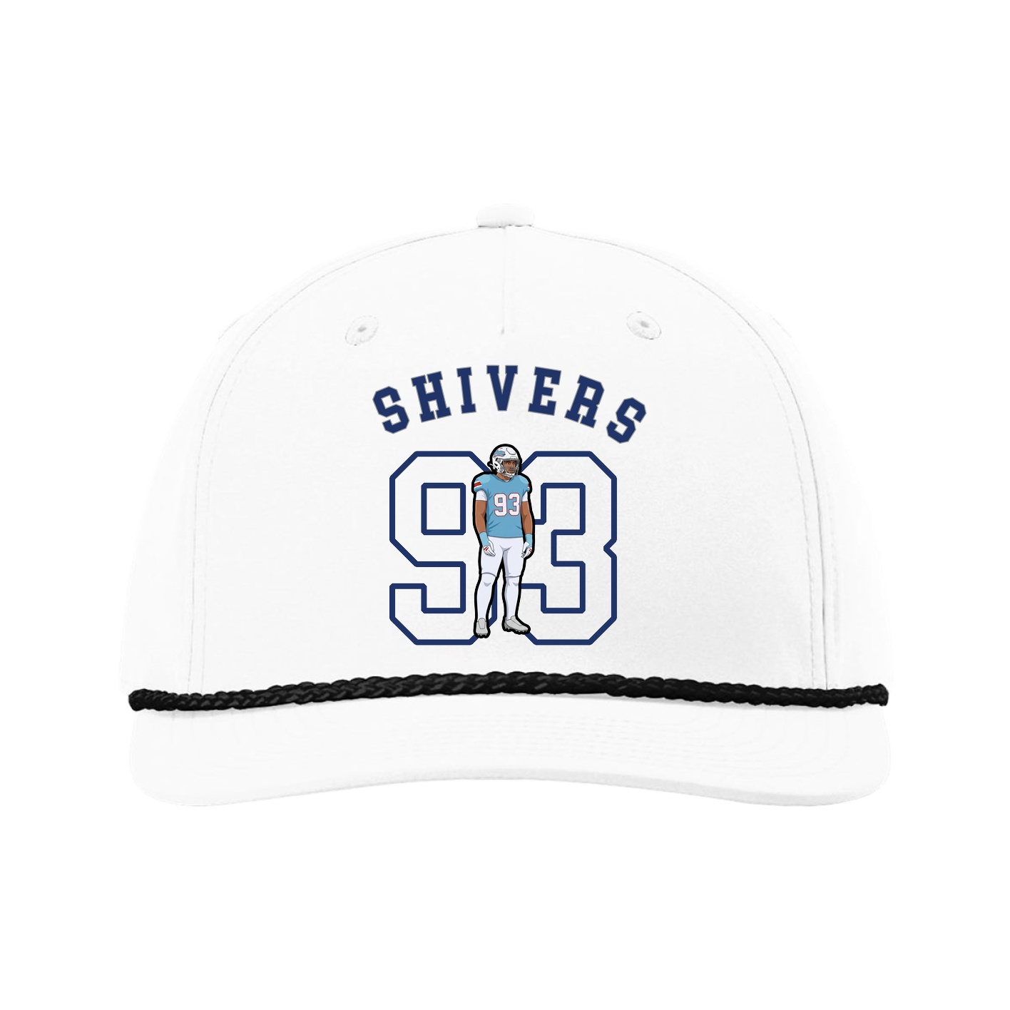 Five-Panel Classic Rope Cap — Shirsey Arch in White