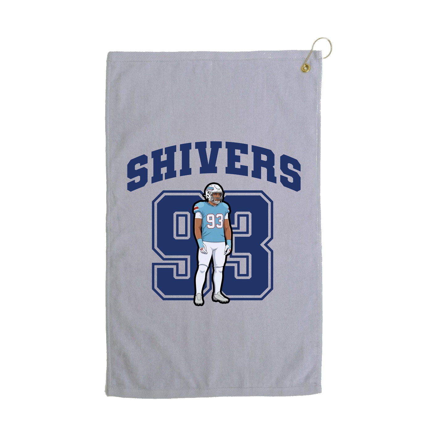 Golf Towel — Number in Grey
