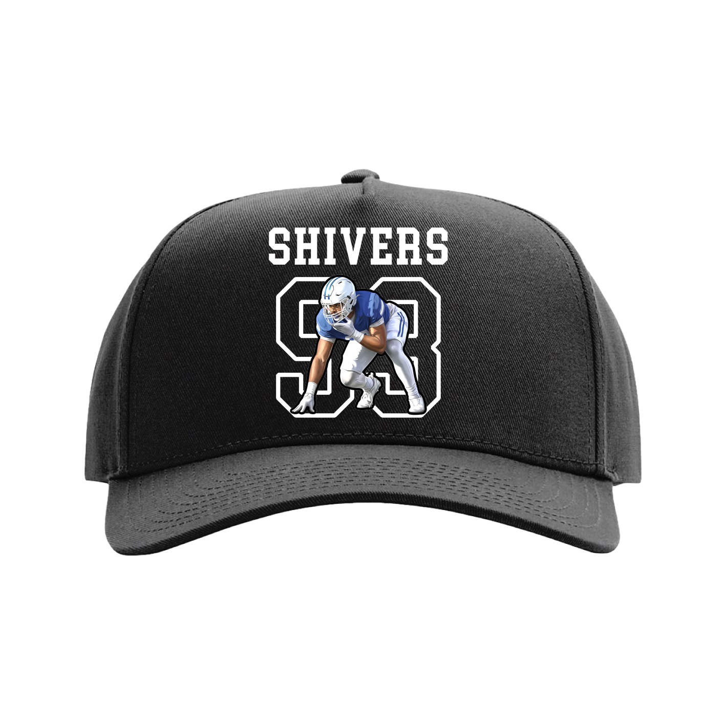 Full Fabric Five-Panel Champ Cap — Shirsey in Black