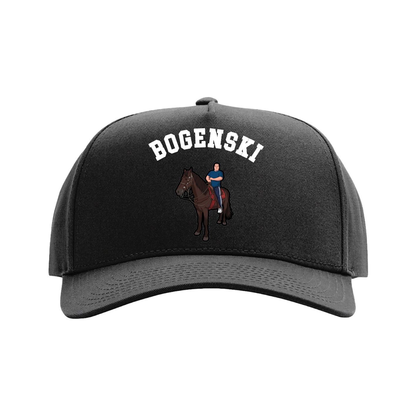 Full Fabric Five-Panel Champ Cap — Shirsey Arch in Black