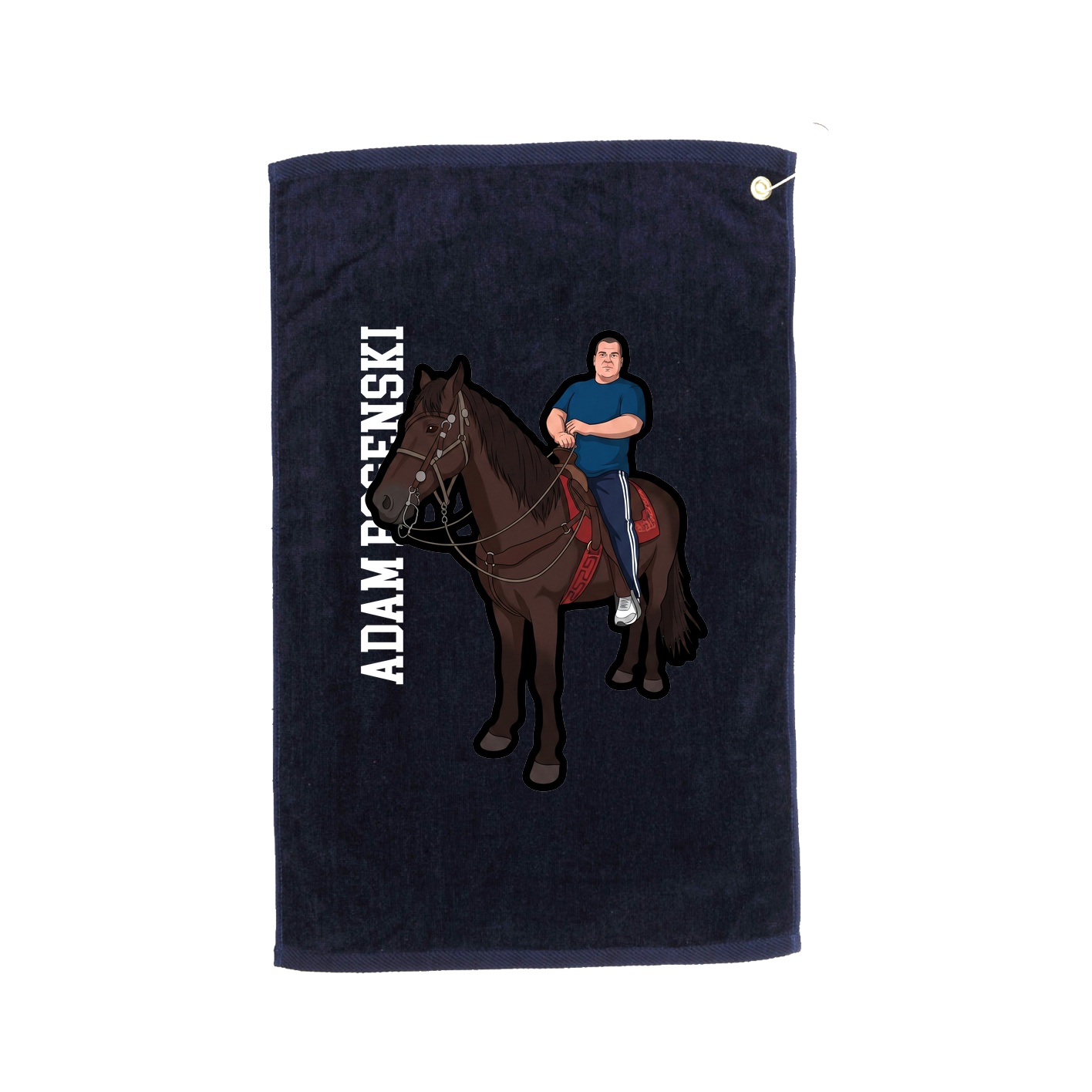 Golf Towel — Name Vertical in Navy